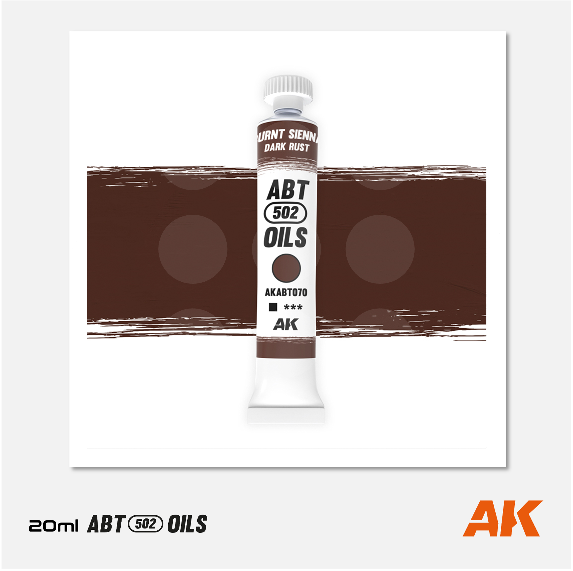 AK Interactive - Abteilung 502 Oils - Burnt Sienna / Dark Rust - AKABT070 - Gothaforce