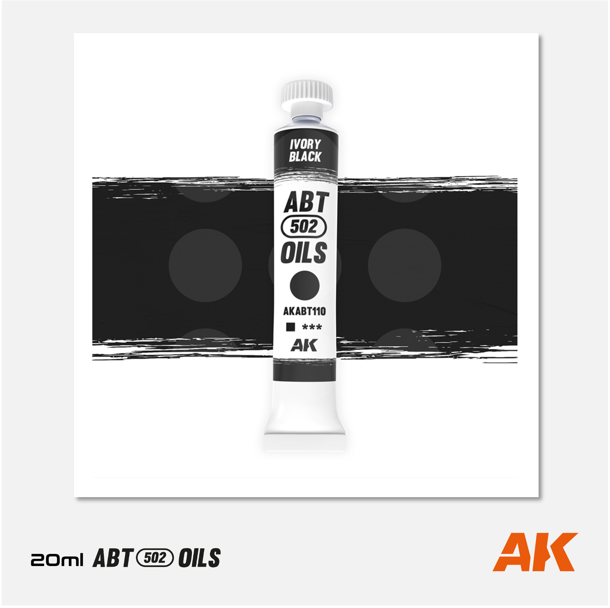 AK Interactive - Abteilung 502 Oils - Ivory Black - AKABT110 - Gothaforce