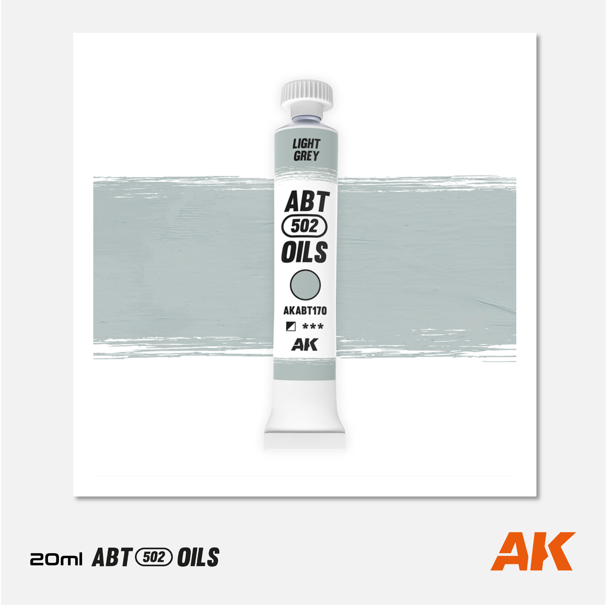 AK Interactive - Abteilung 502 Oils - Light Grey - AKABT170 - Gothaforce