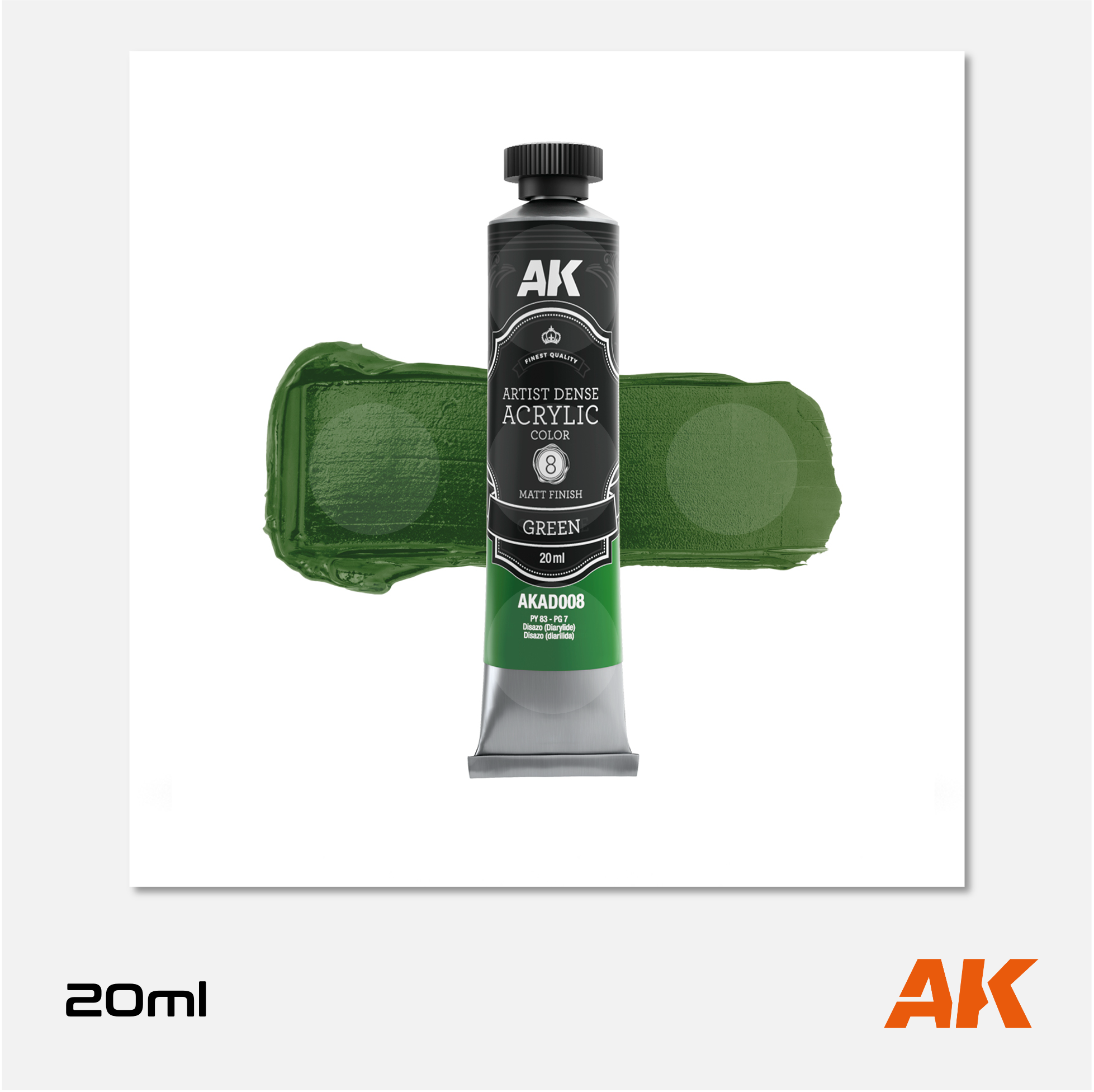 AK Interactive - Artist Dense Acrylic Colors - Green - AKAD008 - Gothaforce