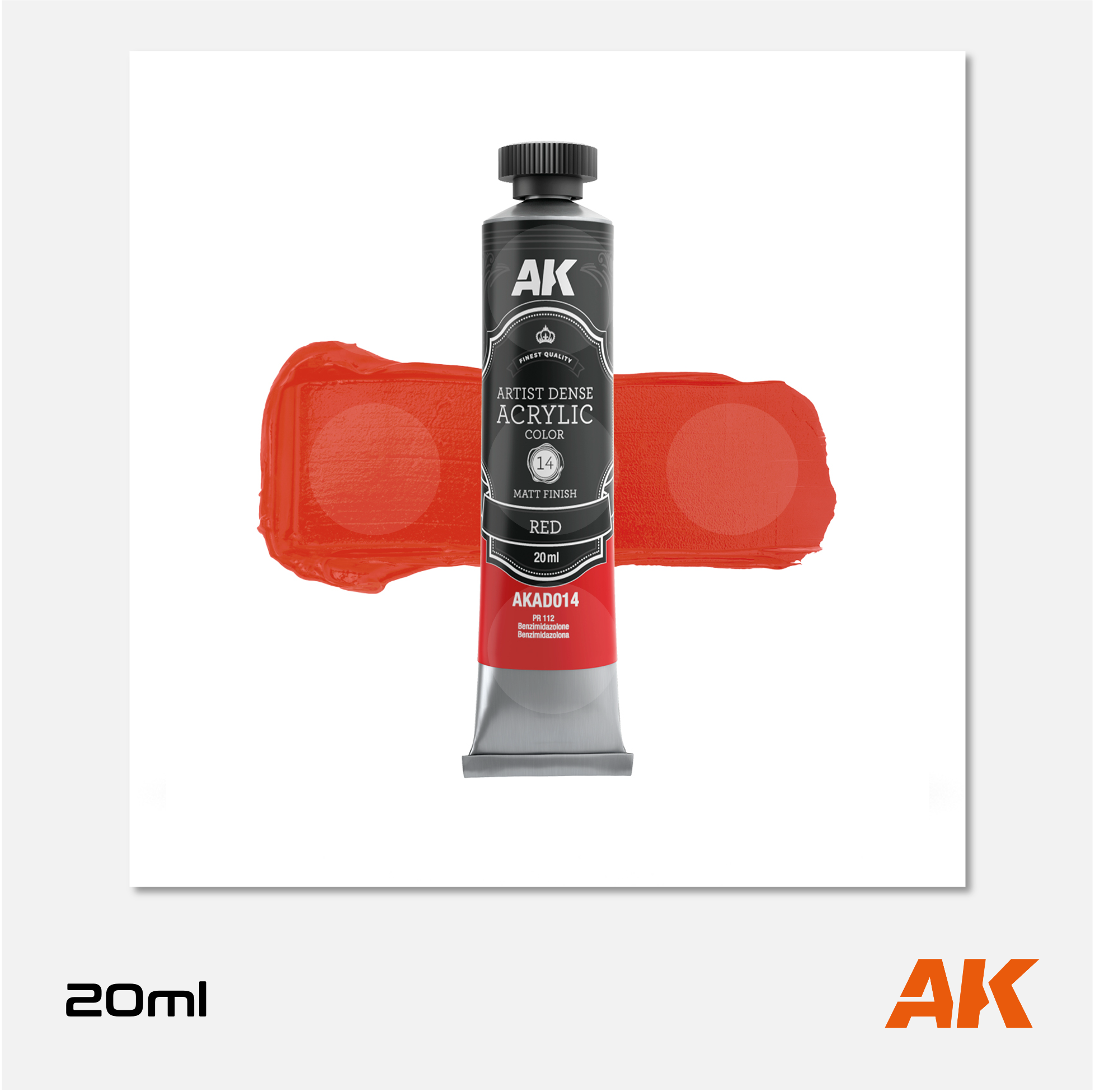 AK Interactive - Artist Dense Acrylic Colors - Red - AKAD014 - Gothaforce