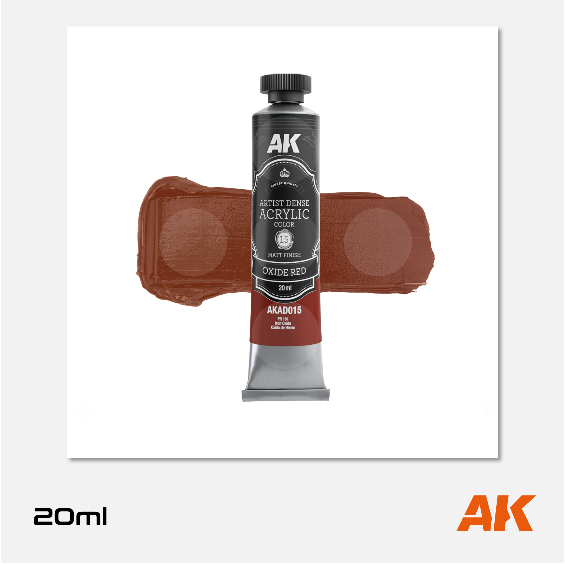 AK Interactive - Artist Dense Acrylic Colors - Oxide Red - AKAD015 - Gothaforce