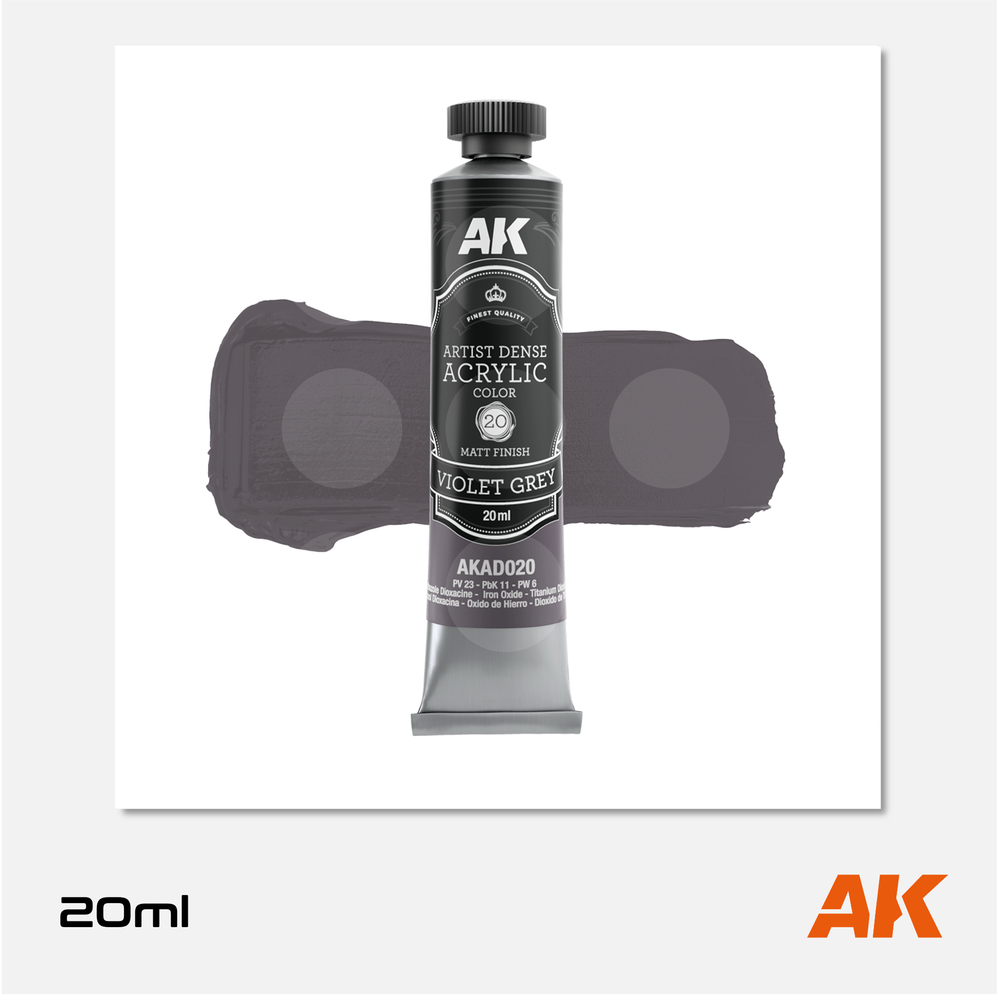 AK Artist Dense Acrylic Colors - Violet Grey