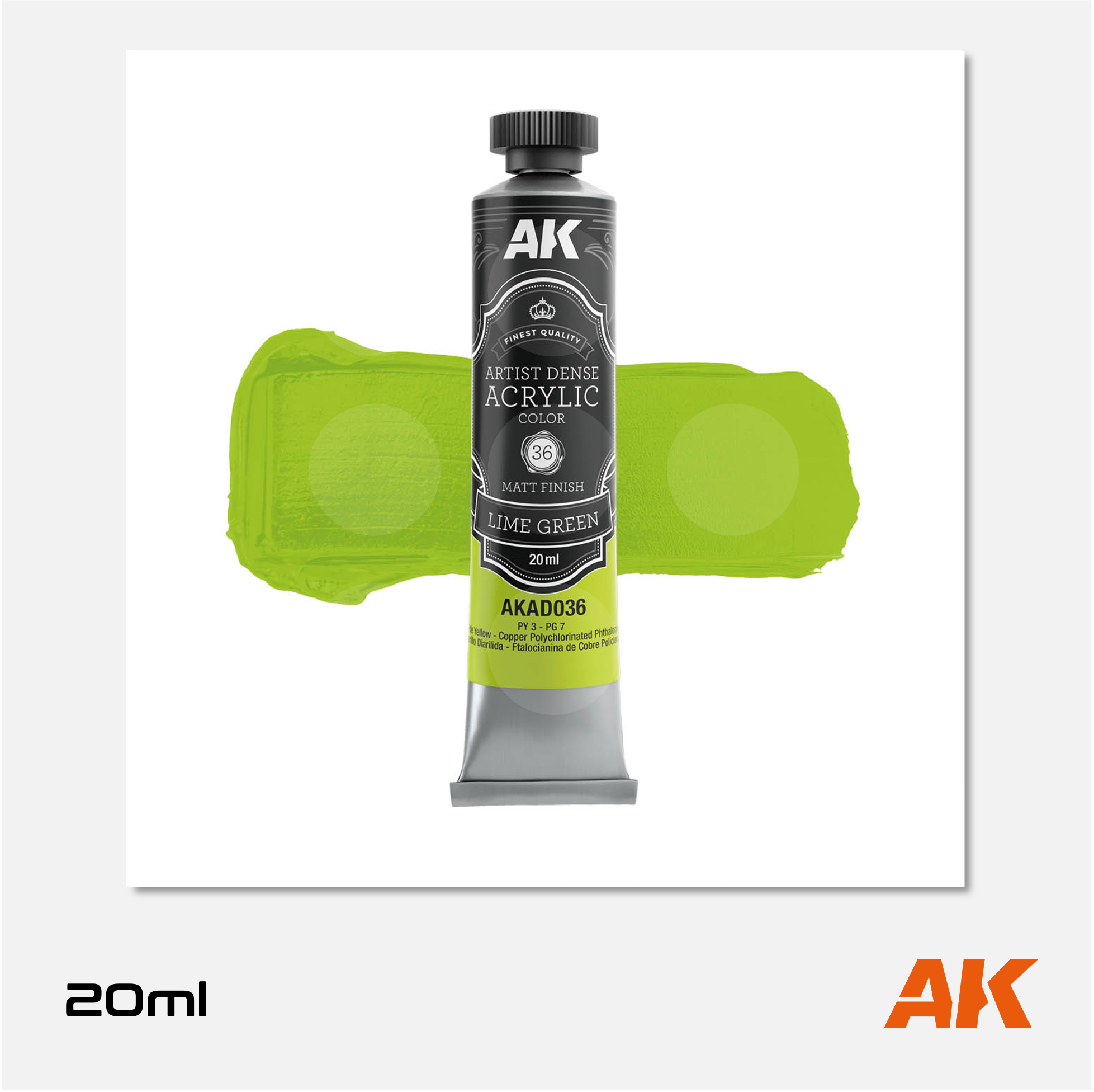 AK Artist Dense Acrylic Colors - Lime Green