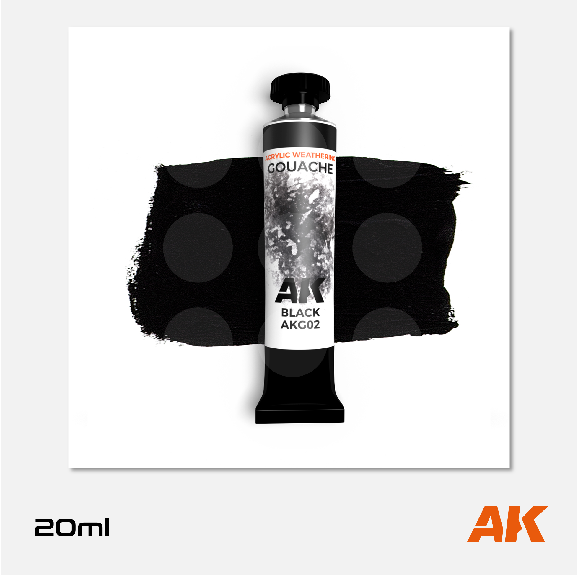 AK Interactive - Gouach for Acrylic Weathering - Black - AKG002 - Gothaforce