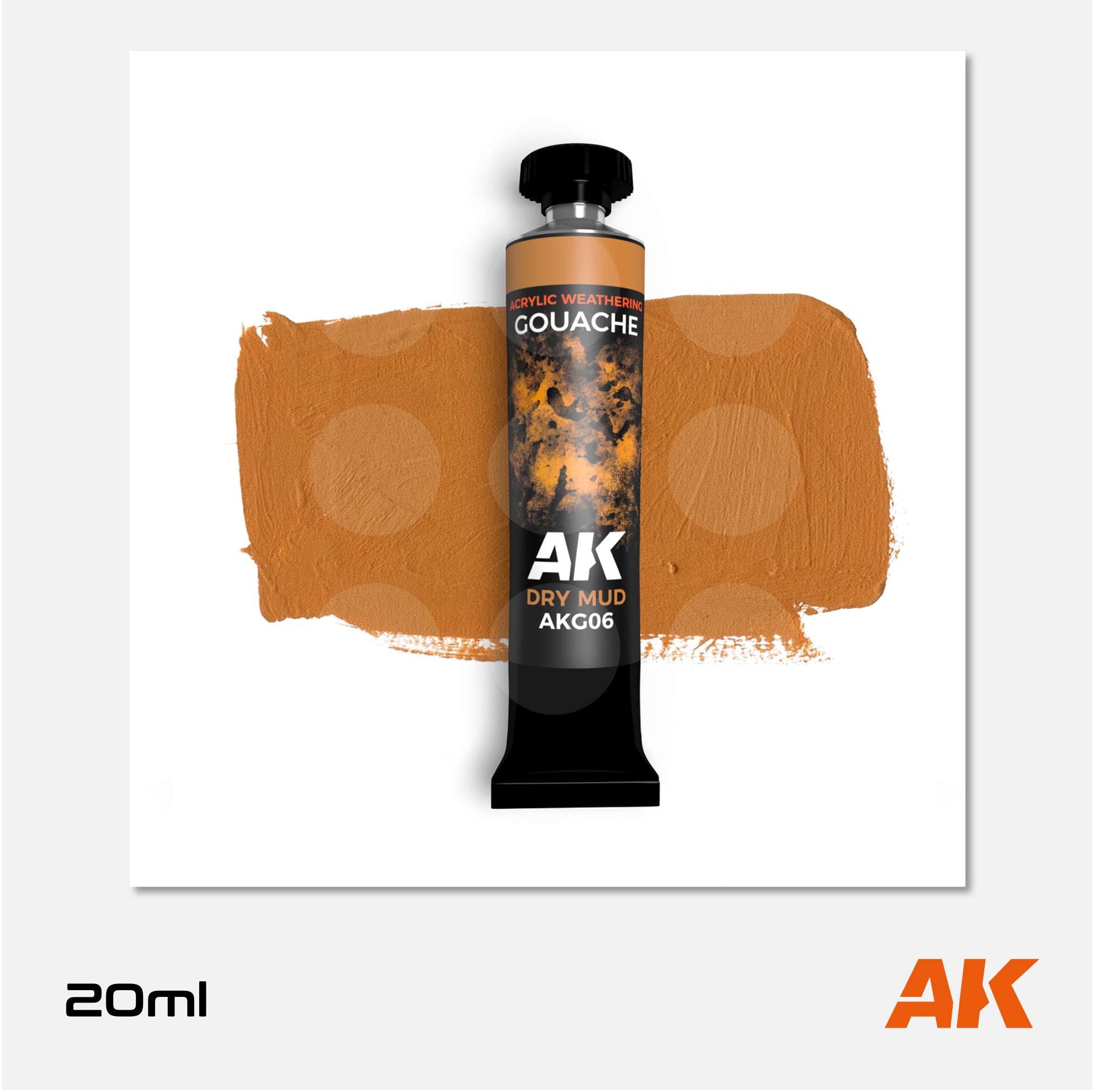 AK Interactive - Gouach for Acrylic Weathering - Dry Mud - AKG006 - Gothaforce