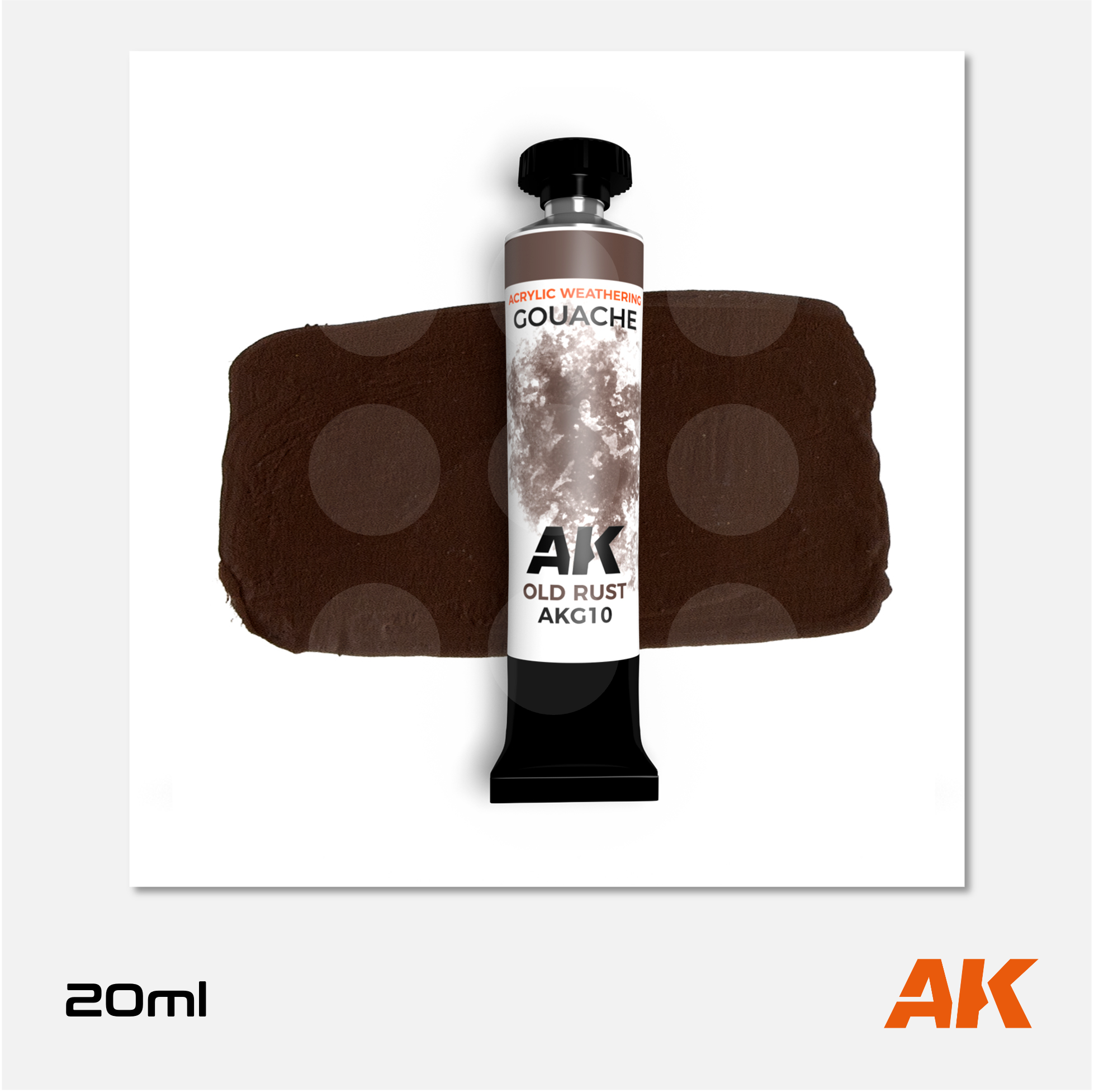 AK Interactive - Gouach for Acrylic Weathering - Old Rust - AKG010 - Gothaforce