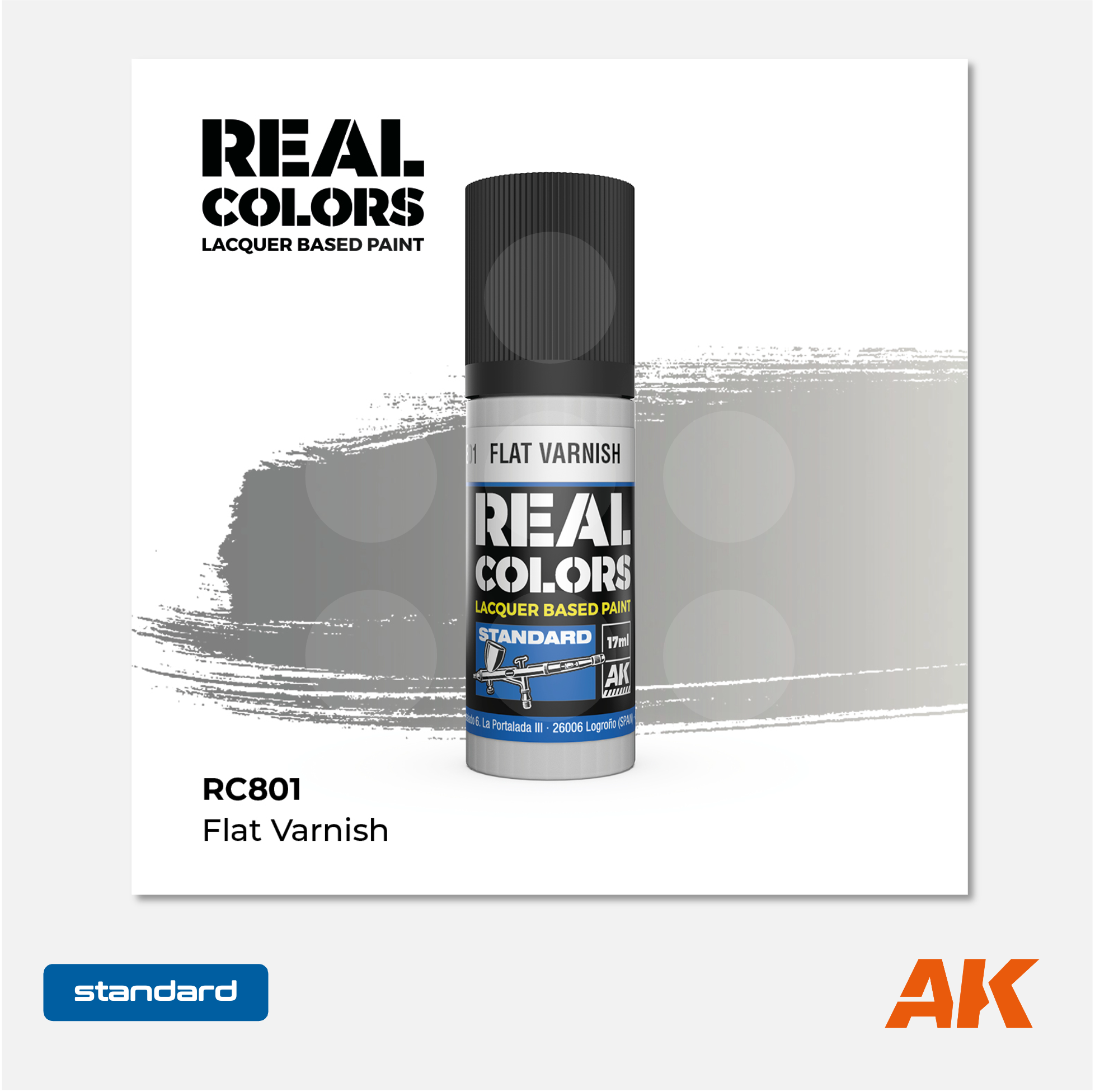 AK Interactive - Real Colors Lacquer Based Paint - Flat Varnish - RC801 - Gothaforce