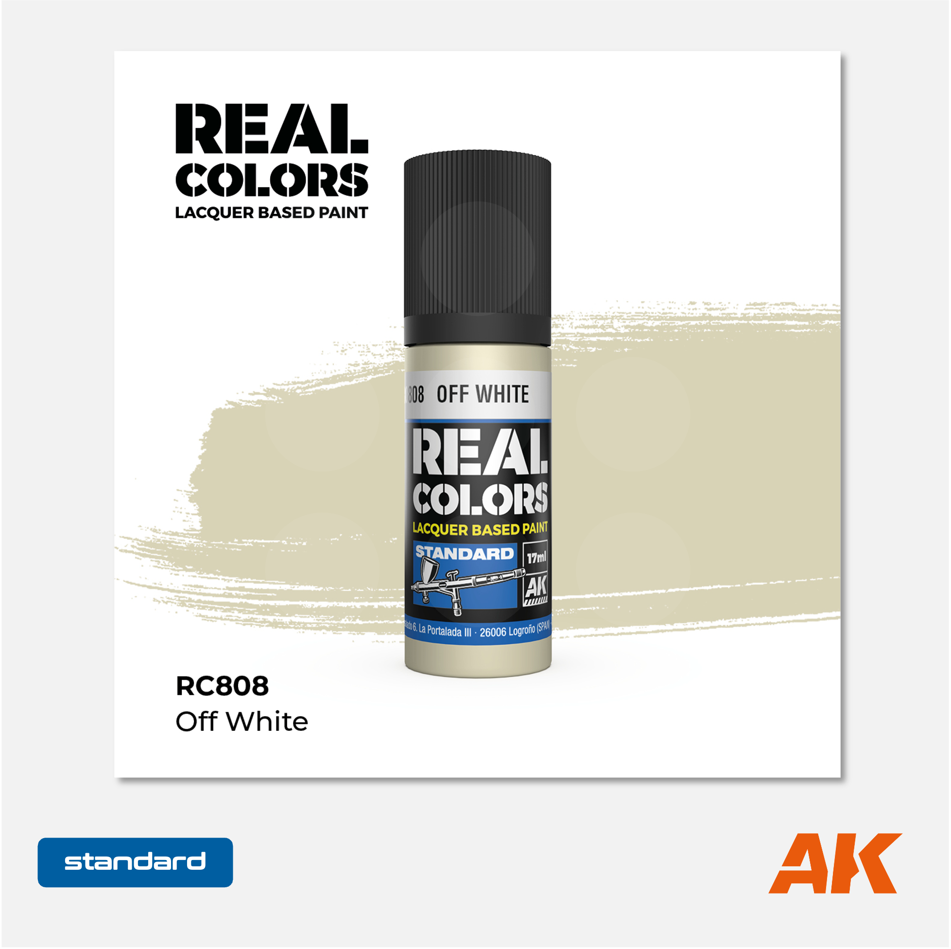 AK Interactive - Real Colors Lacquer Based Paint - Off White - RC808 - Gothaforce