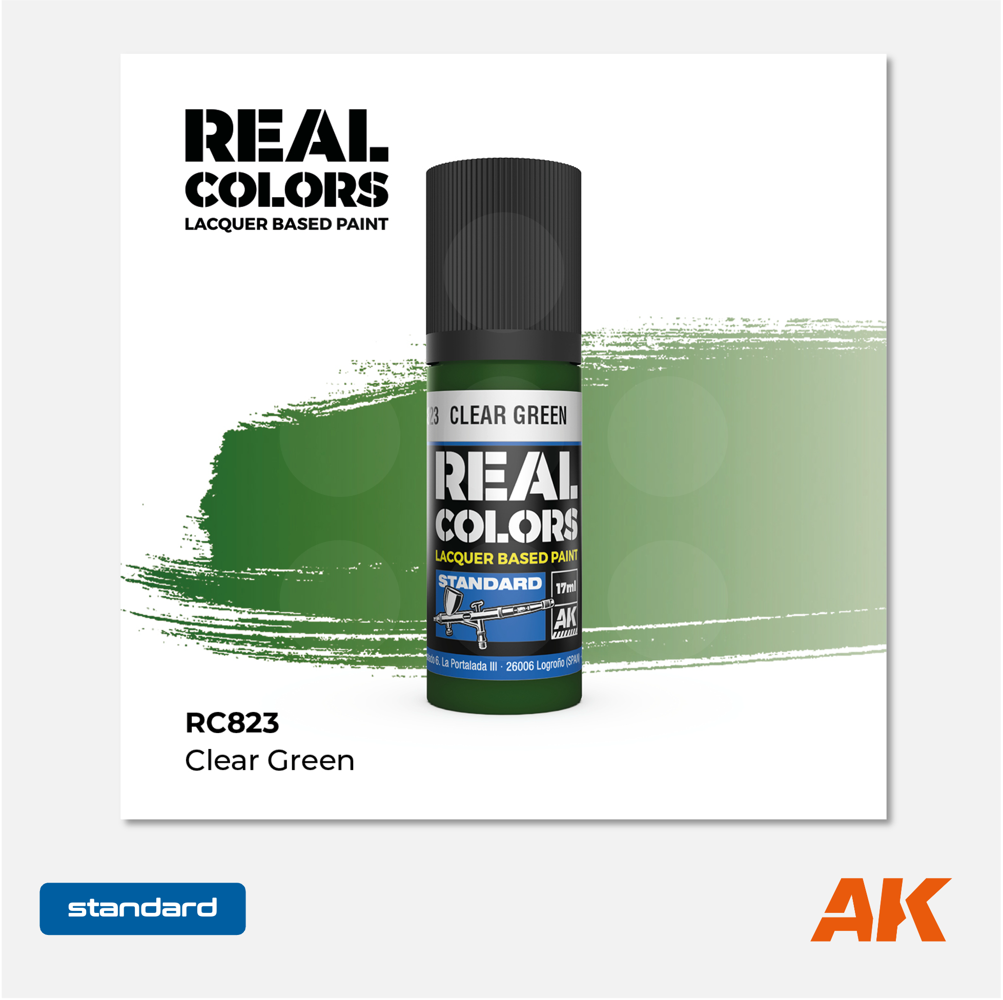 AK Interactive - Real Colors Lacquer Based Paint - Clear Green - RC823 - Gothaforce