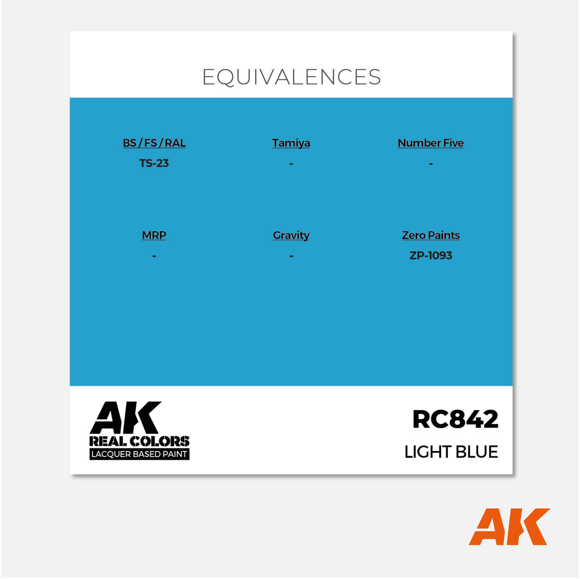 AK Interactive - Real Colors Lacquer Based Paint - Light Blue - RC842 - Gothaforce