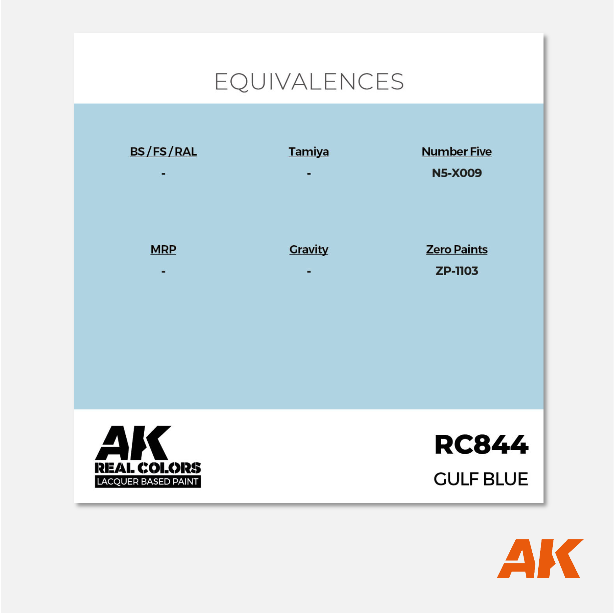 AK Interactive - Real Colors Lacquer Based Paint - Gulf Blue - RC844 - Gothaforce