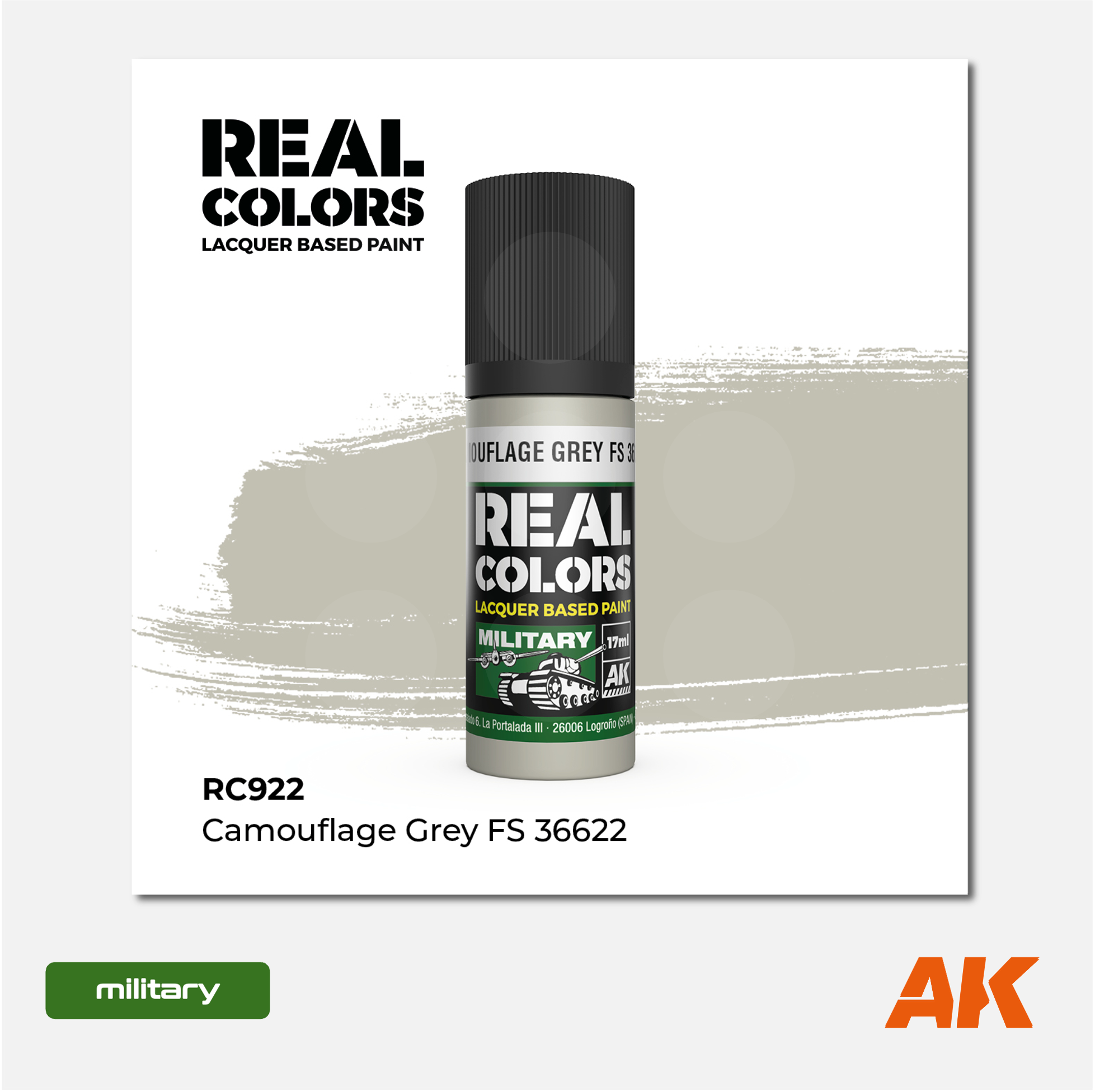 AK Real Colors - Camouflage Grey FS 36622