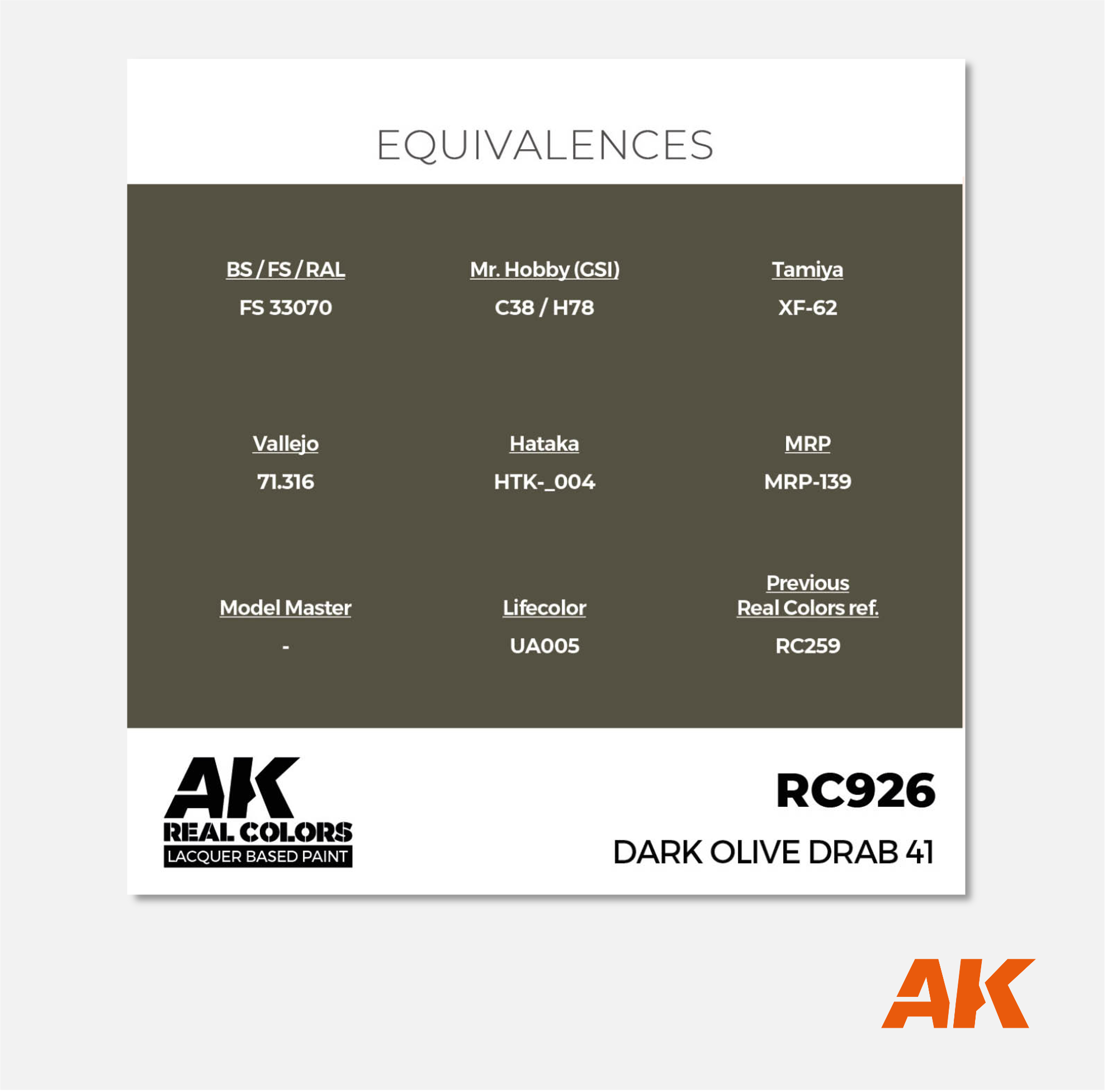 AK Real Colors - Dark Olive Drab 41