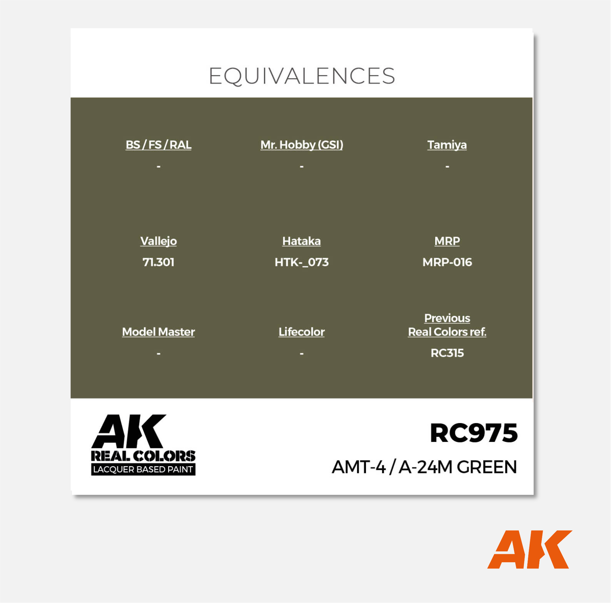 AK Real Colors - AMT-4 / A-24M Green