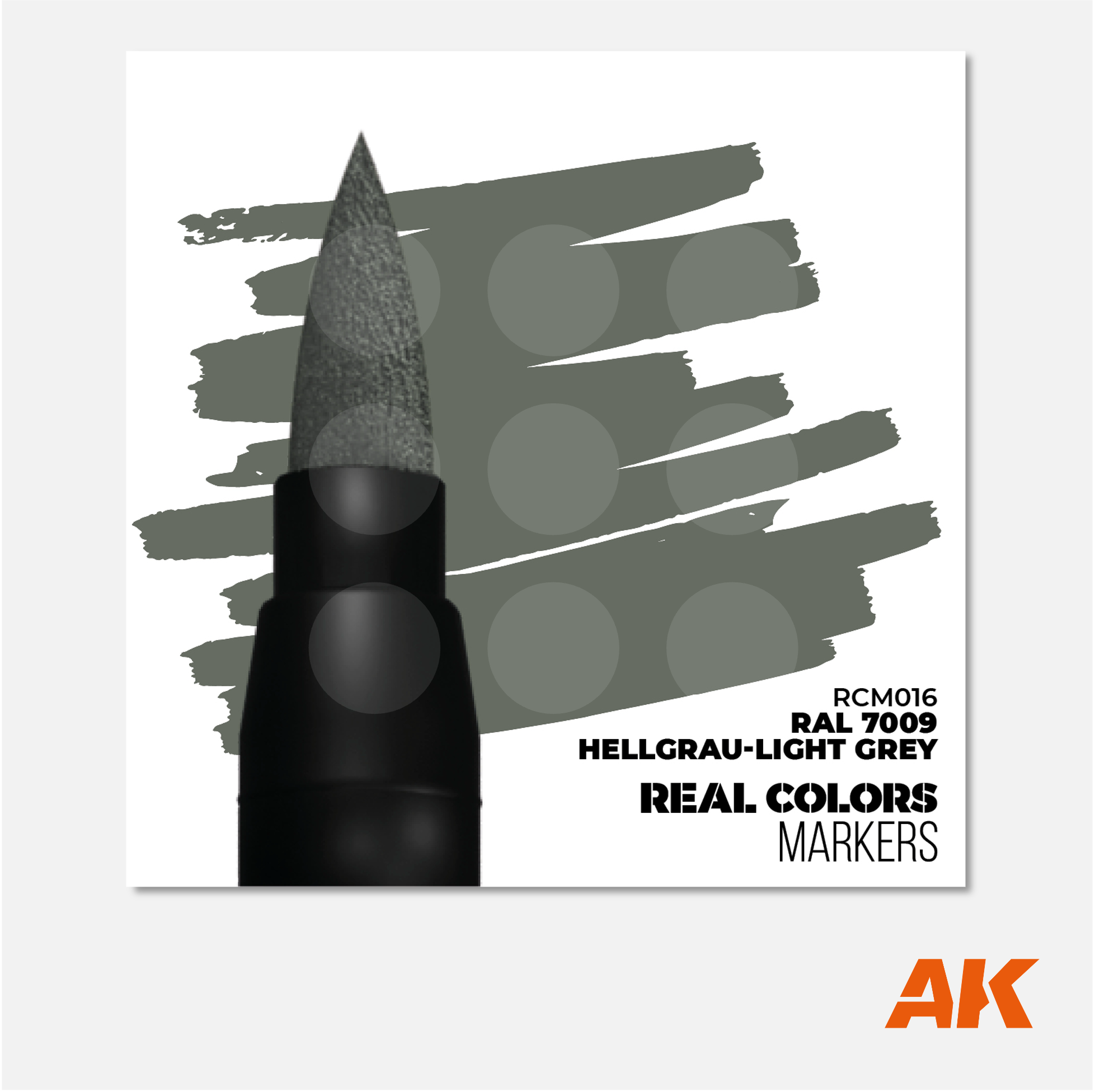 AK Interactive Real Colors Marker - Hellgrau Light Grey RAL 7009 - RCM016 - Gothaforce
