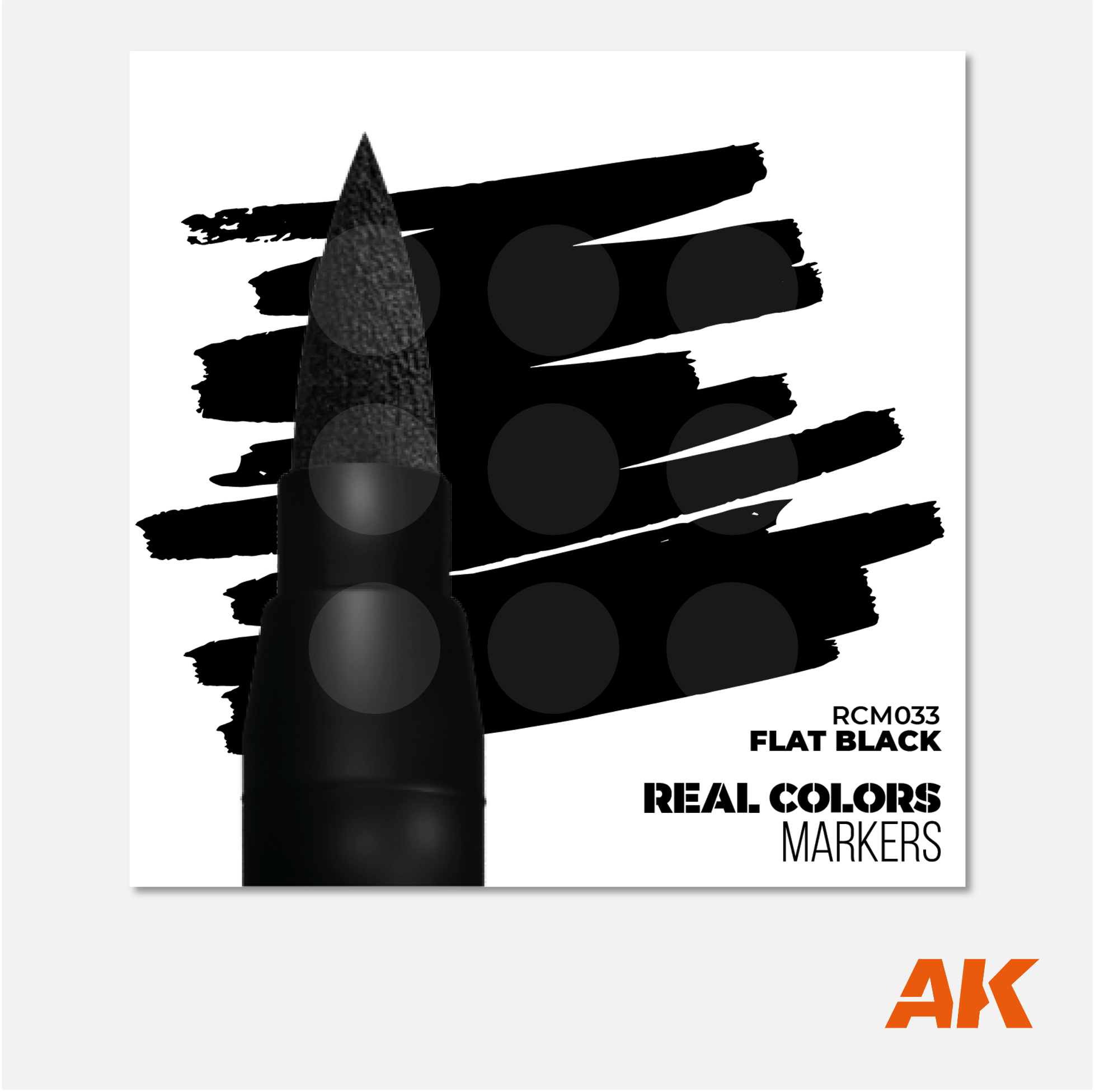 AK Interactive Real Colors Marker - Flat Black - RCM033 - Gothaforce