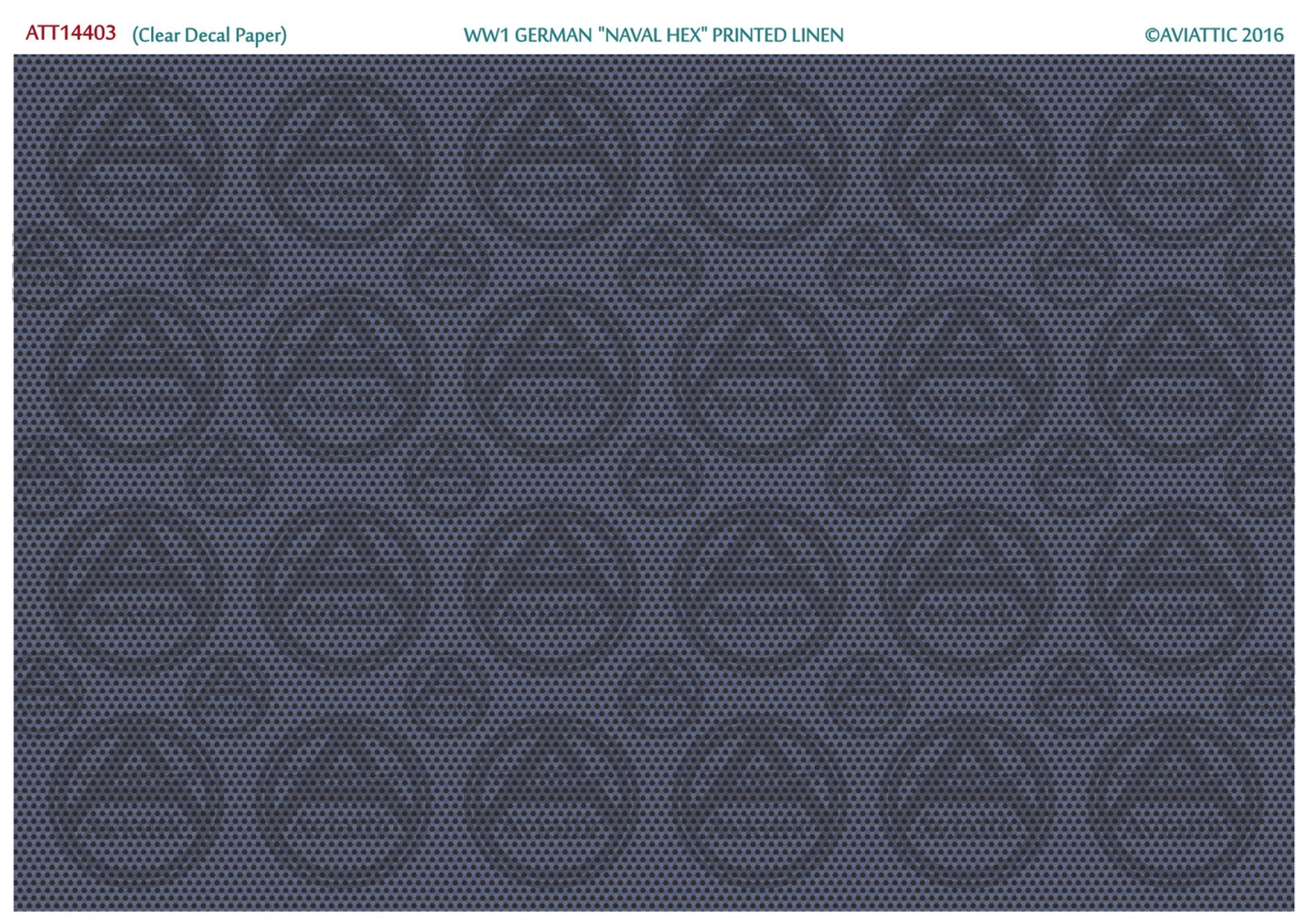 1/144 - WW1 German Naval Hex - Printed Linen