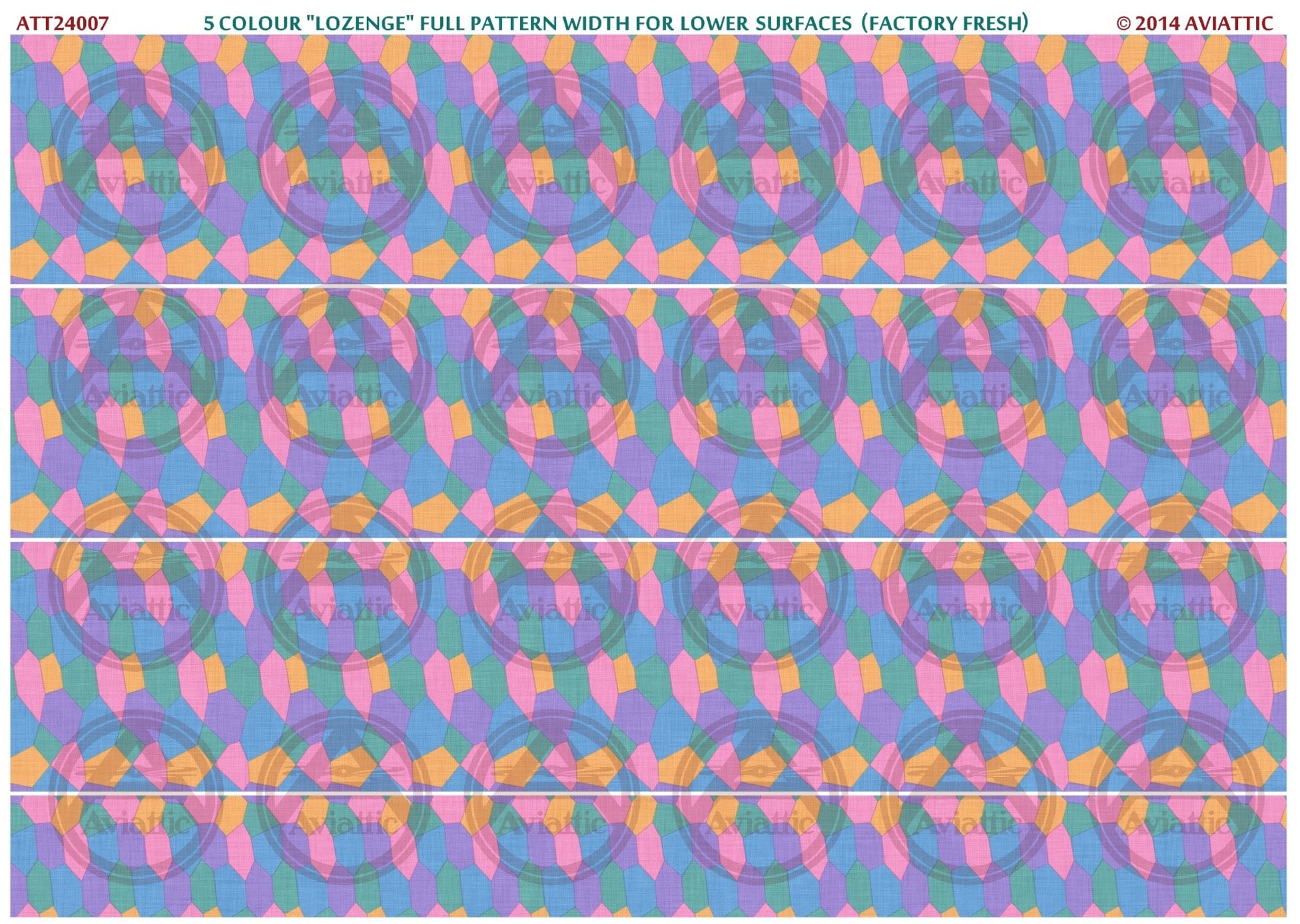 1/24 - 5 colour lozenge - full pattern - lower surfaces - factory fresh