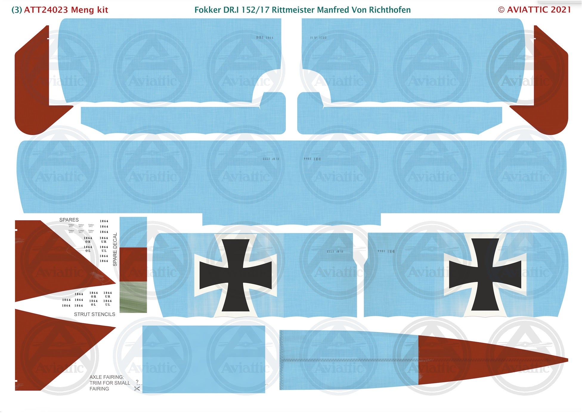1/24 - Meng - Fokker Dr.I - 152/17 Rittmeister Manfred von Richthofen