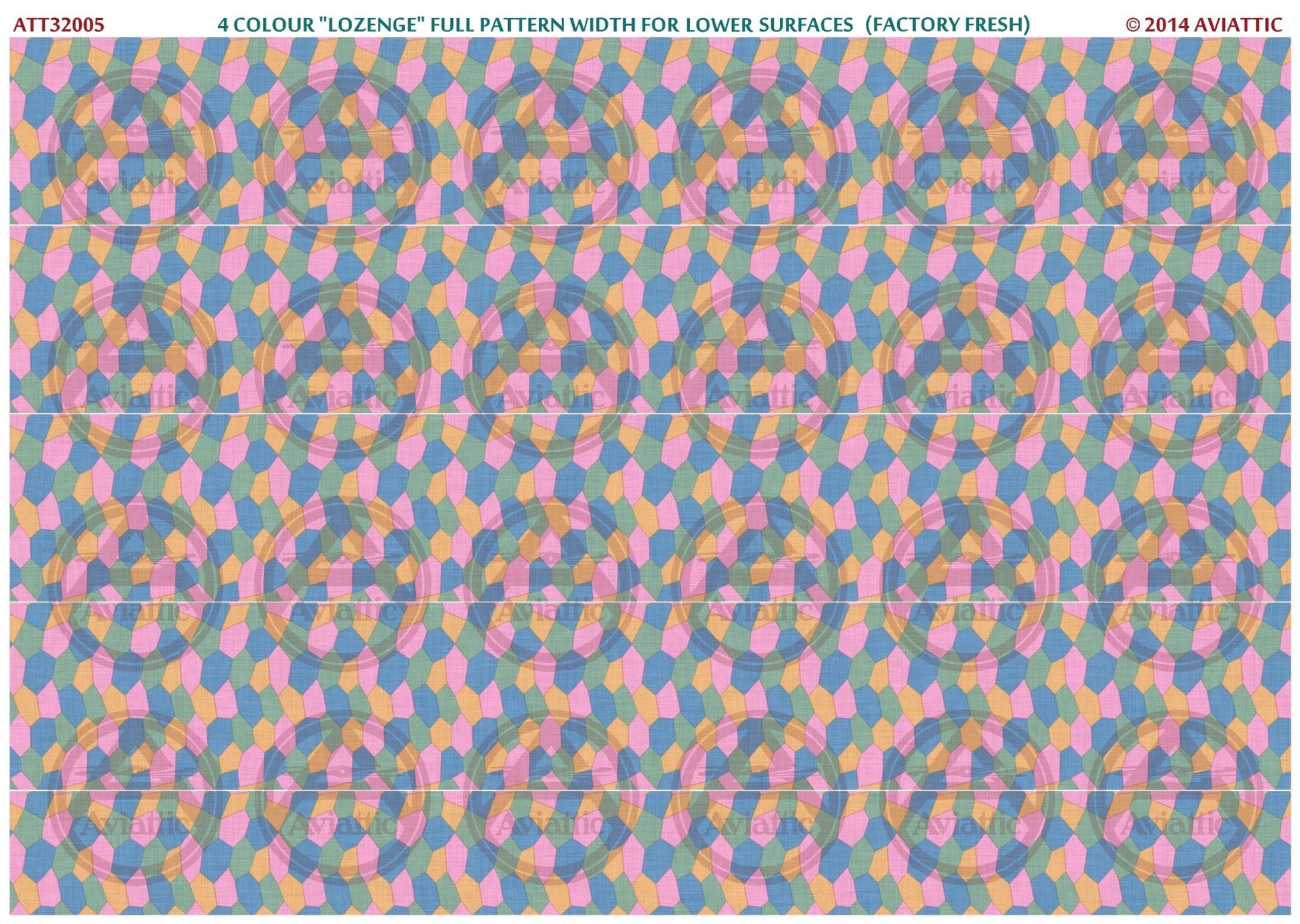 4 colour lozenge Full Pattern Lower surfaces Factory fresh (white decal paper!!)