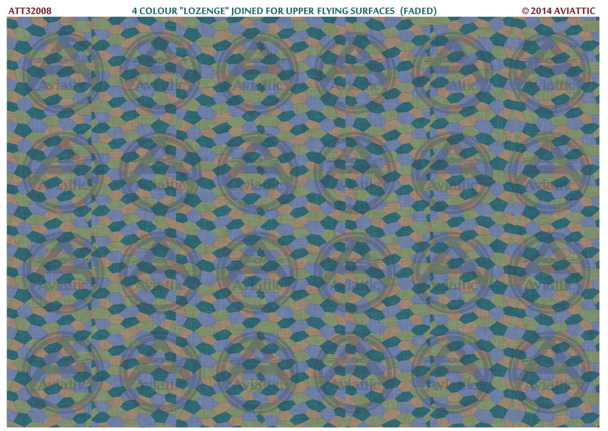 1/32 - 4 colour lozenge - joined - upper flying surfaces - faded