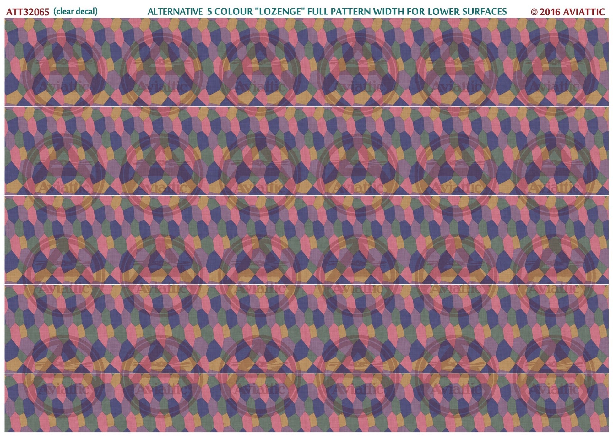 1/32 - 5 colour lozenge - alternative - full pattern - lower surfaces