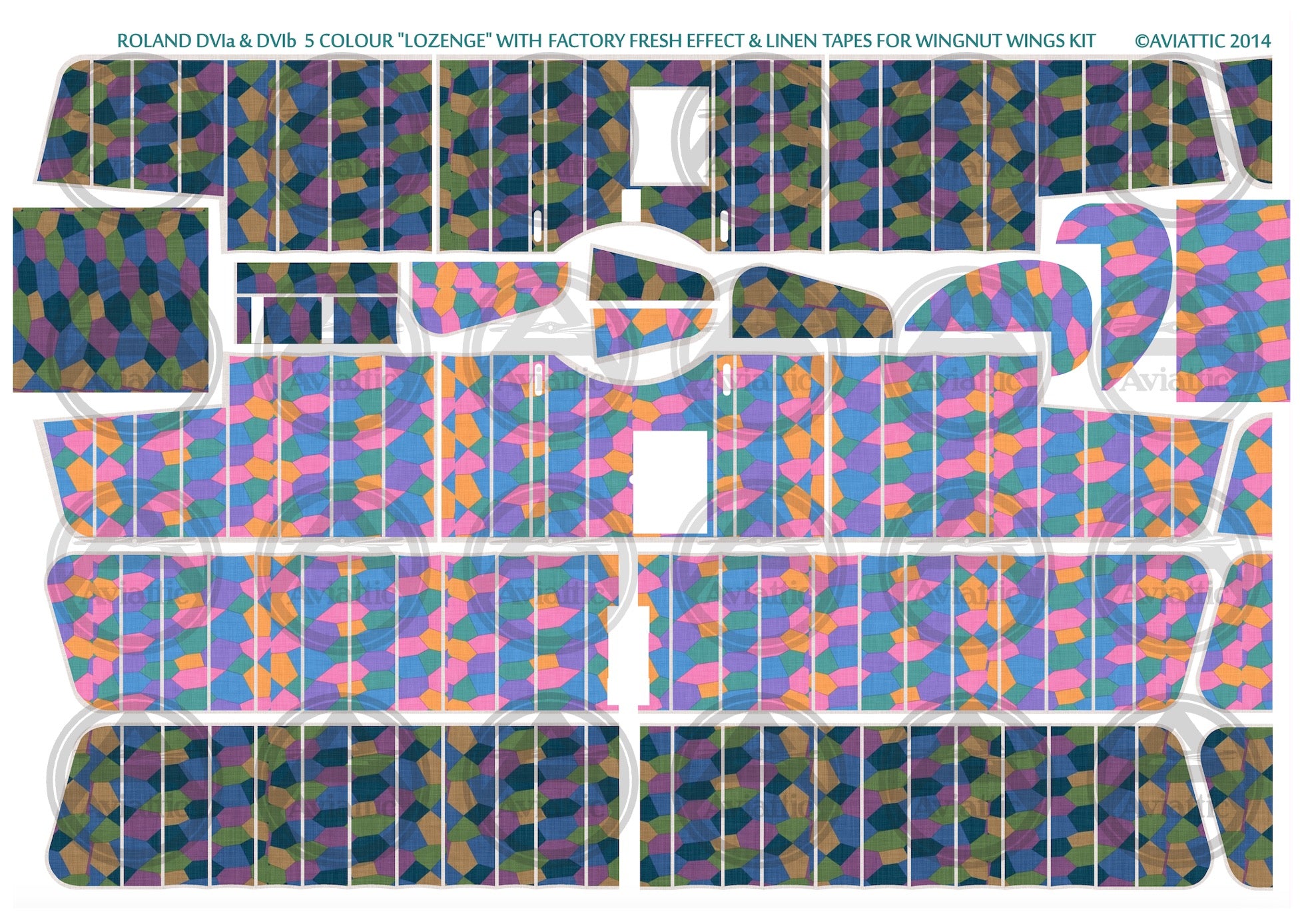 1/32 - Wingnut Wings - Roland D.VIa - 5 colour lozenge - linen tapes - factory fresh
