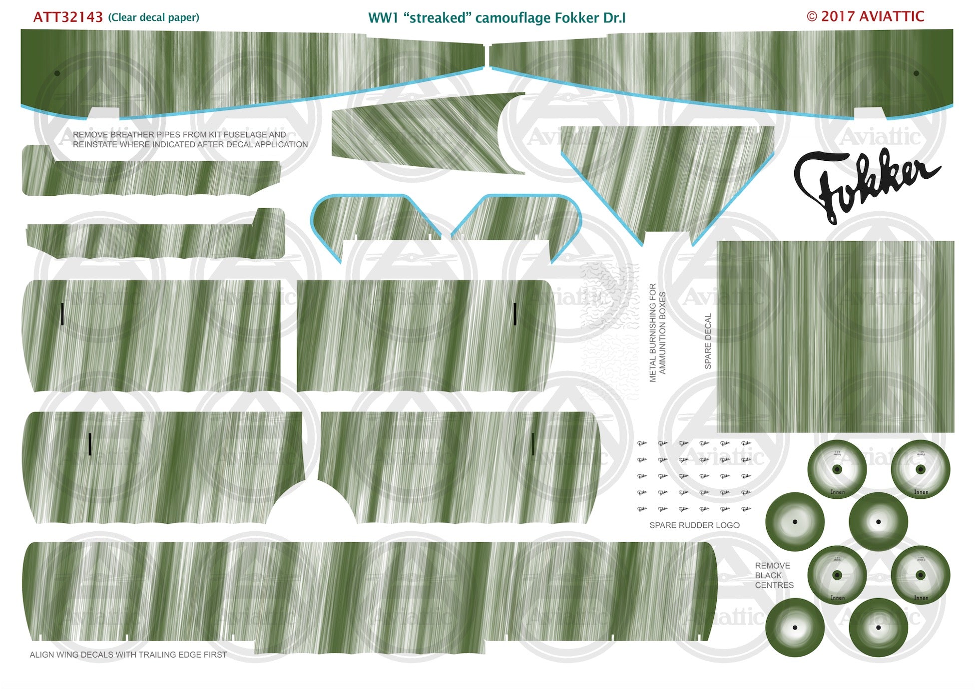 1/32 - WWI Streaked Camouflage Fokker DR.I