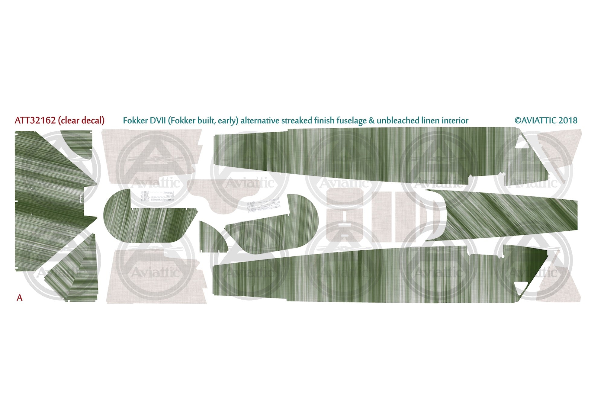 1/32 - Wingnut Wings - Fokker D.VII (Fok) - alternative streaked fuselage unbleached linen interior