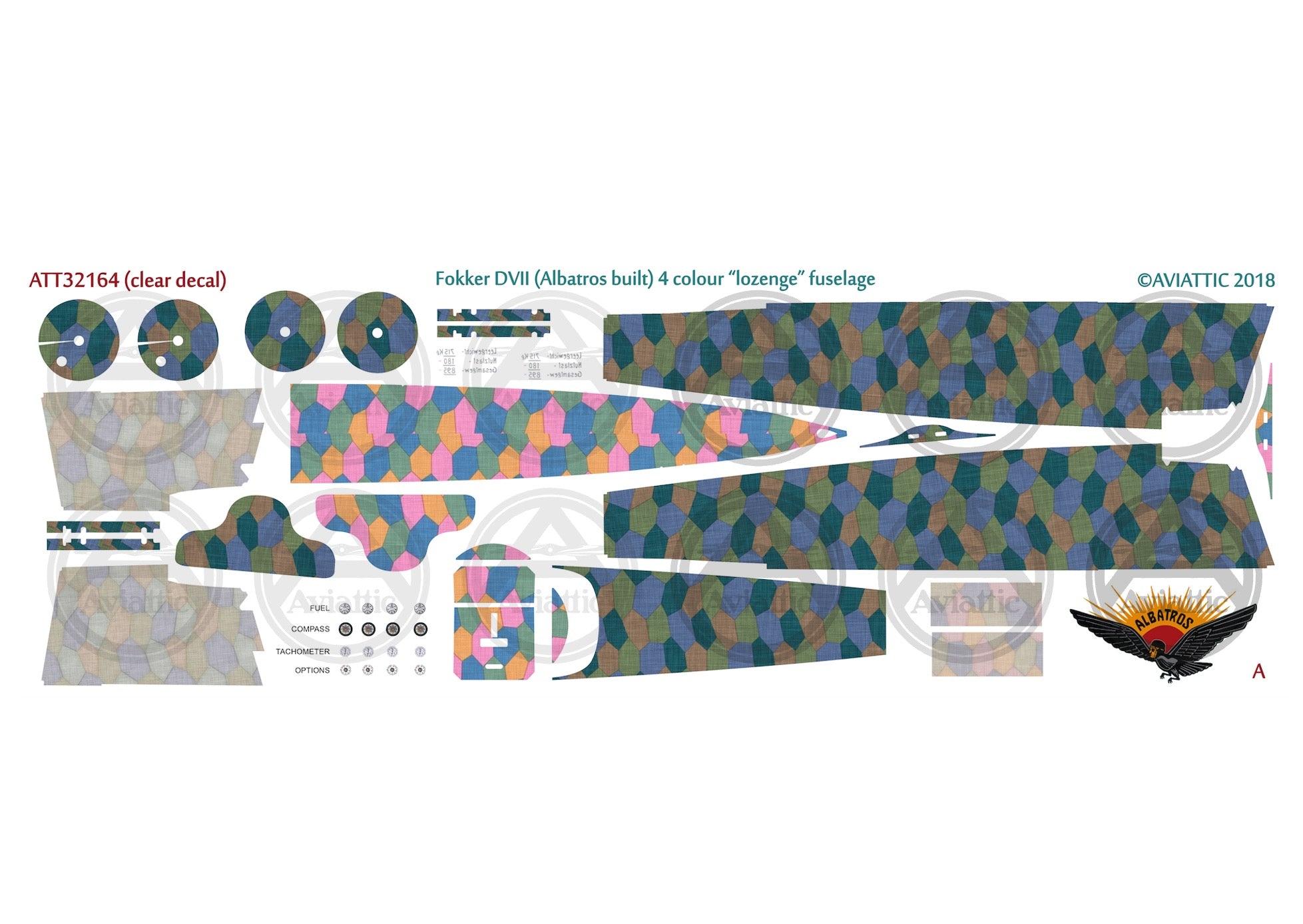 1/32 - Wingnut Wings - Fokker D.VII (Alb) - 4 colour lozenge fuselage