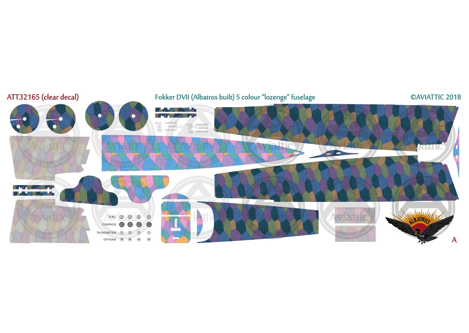 1/32 - Wingnut Wings - Fokker D.VII (Alb) - 5 colour lozenge fuselage
