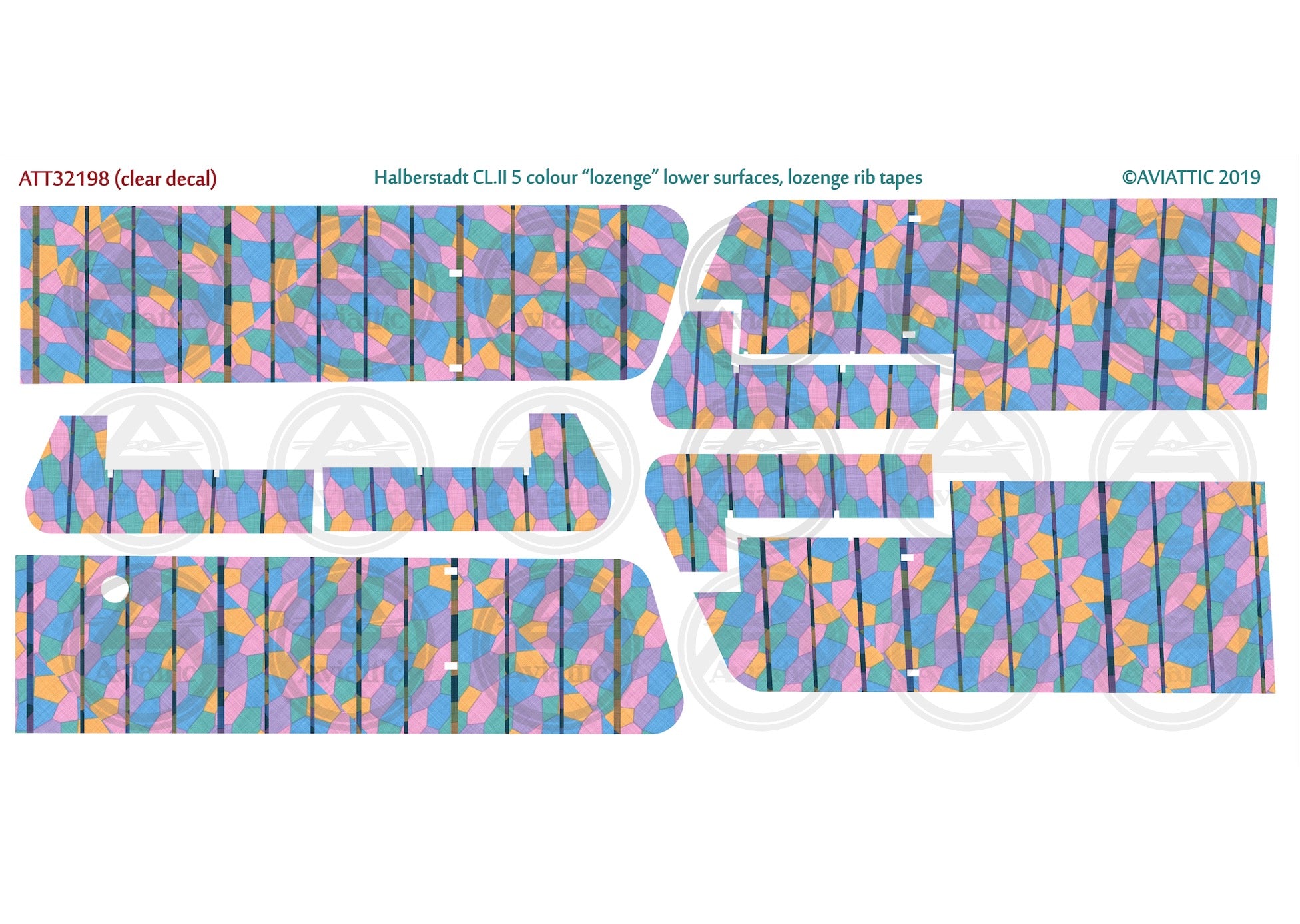 1/32 - Wingnut Wings - Halberstadt CL.II - 5 colour lozenge lower surfaces lozenge ribs