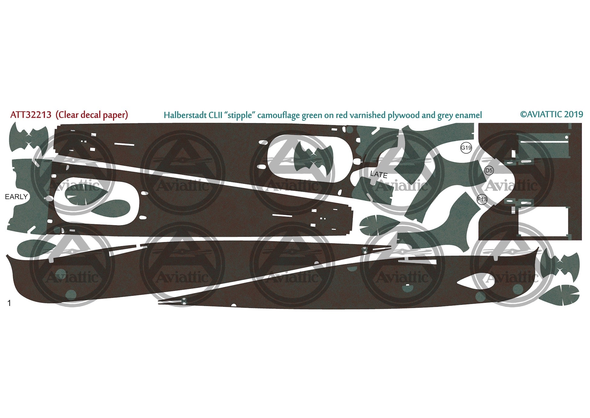 1/32 - Wingnut Wings - Halberstadt CL.II - stipple camo - green on red varnished plywood - grey enamel