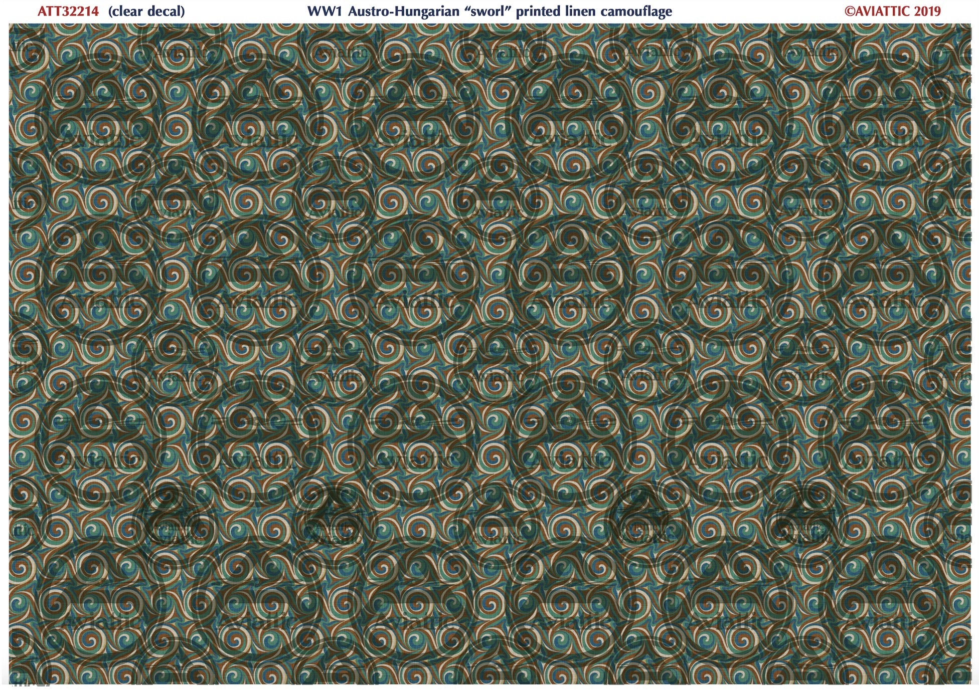 1/32 - WW1 Austro-Hungarian sworl printed linen camouflage