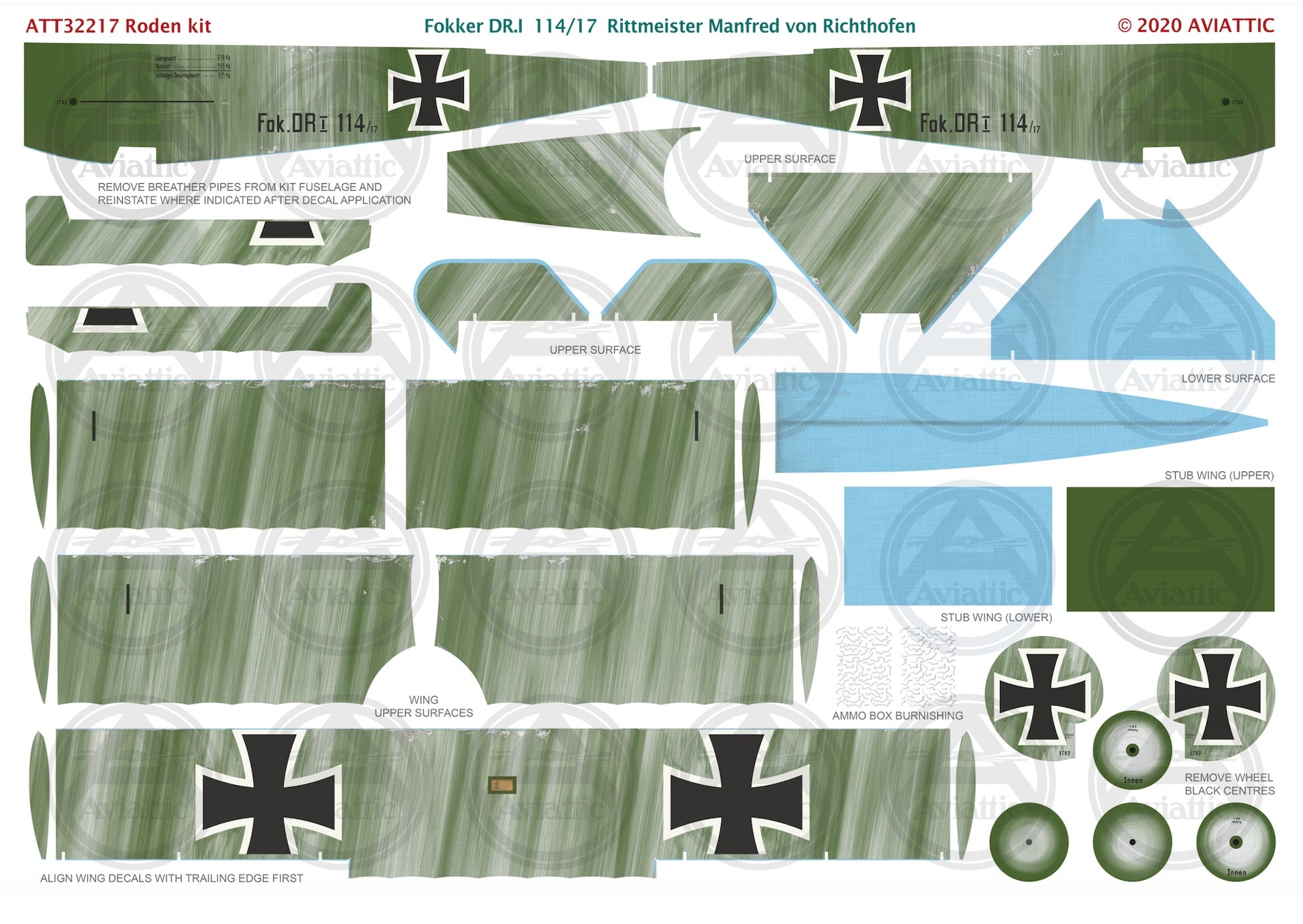 1/32 - Roden - Fokker Dr.I - 114/17 Rittmeister Manfred von Richthofen