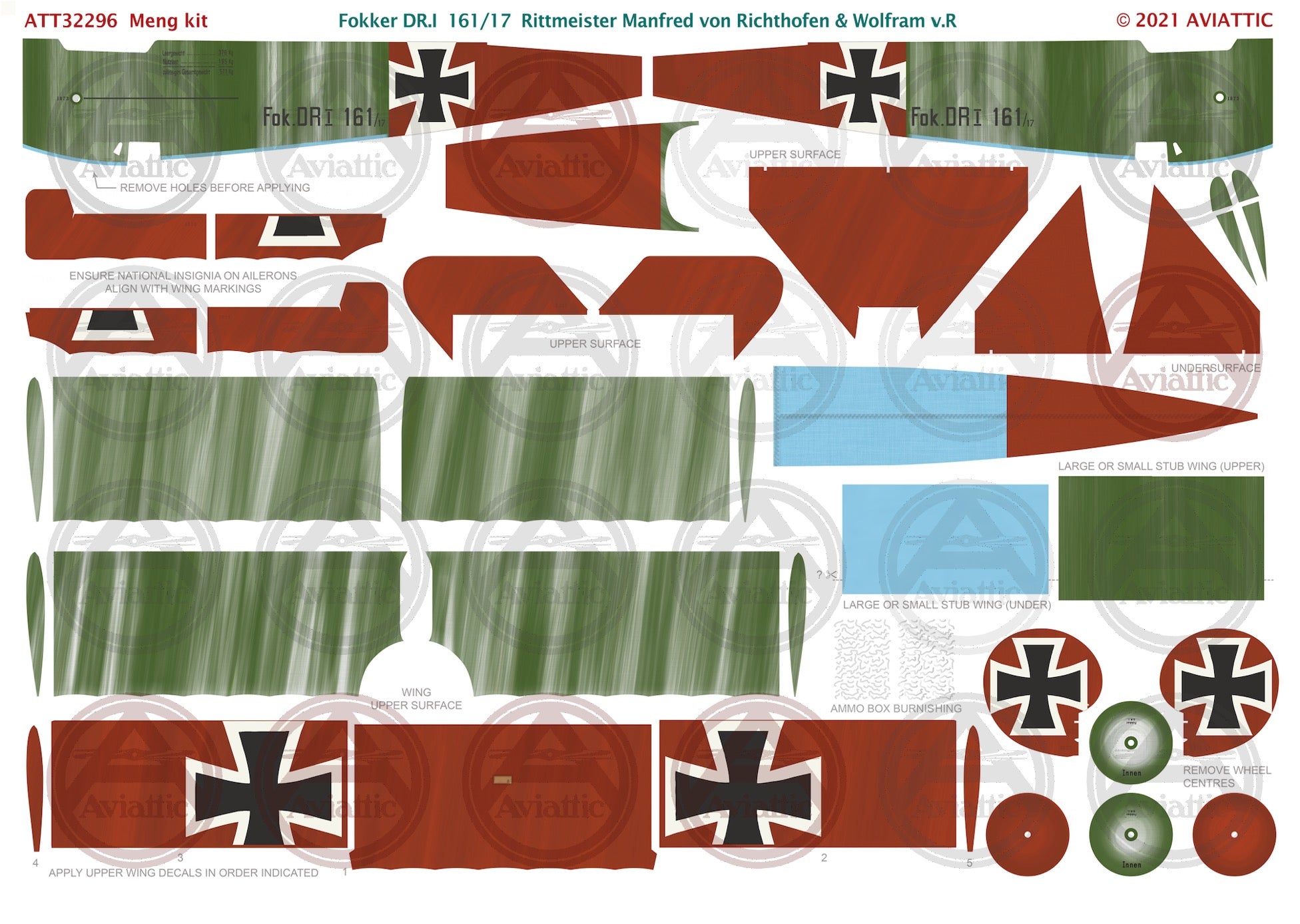 1/32 - Meng - Fokker Dr.I - 161/17 Rittmeister Manfred von Richthofen