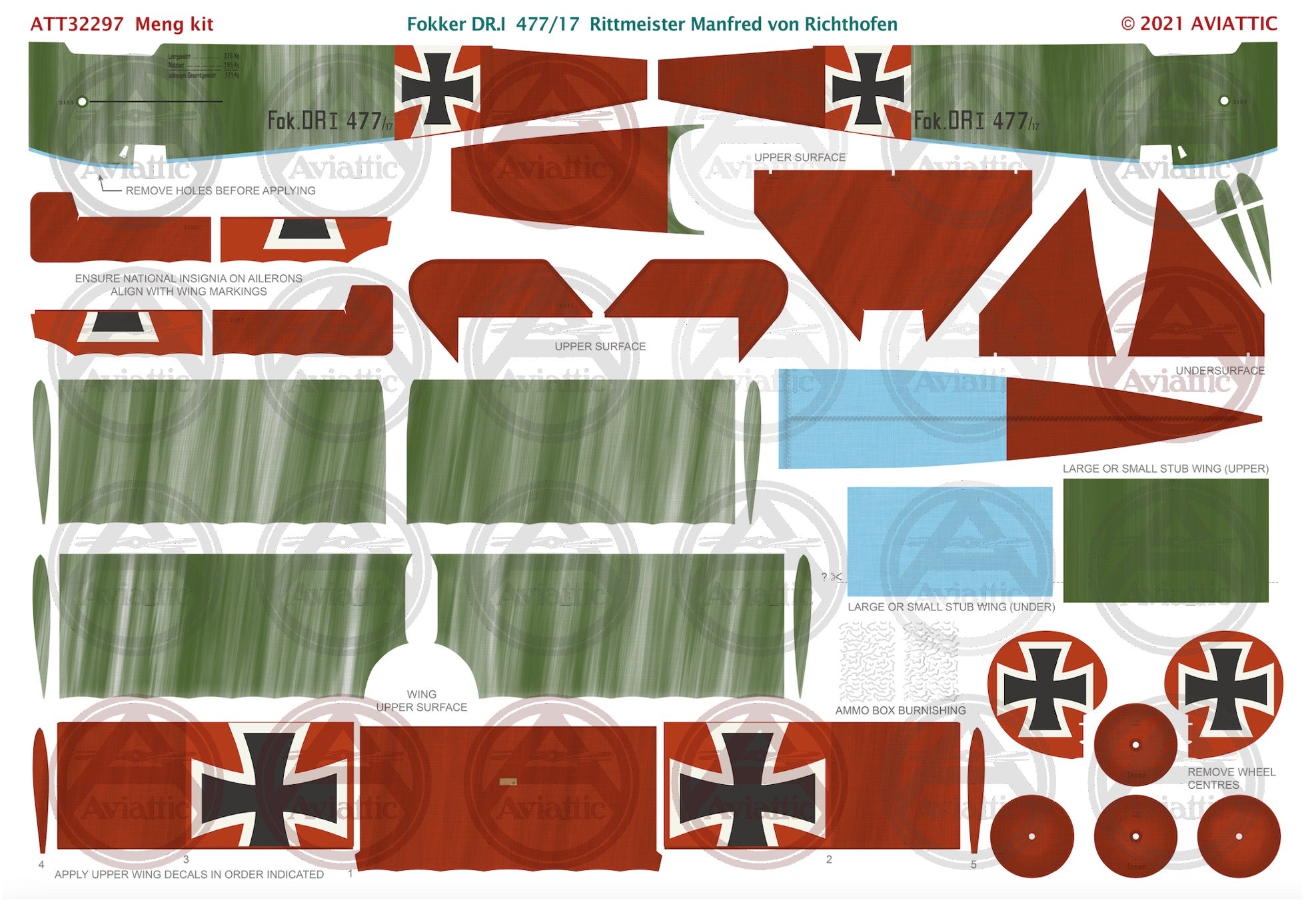 1/32 - Meng - Fokker Dr.I - 477/17 Rittmeister Manfred von Richthofen