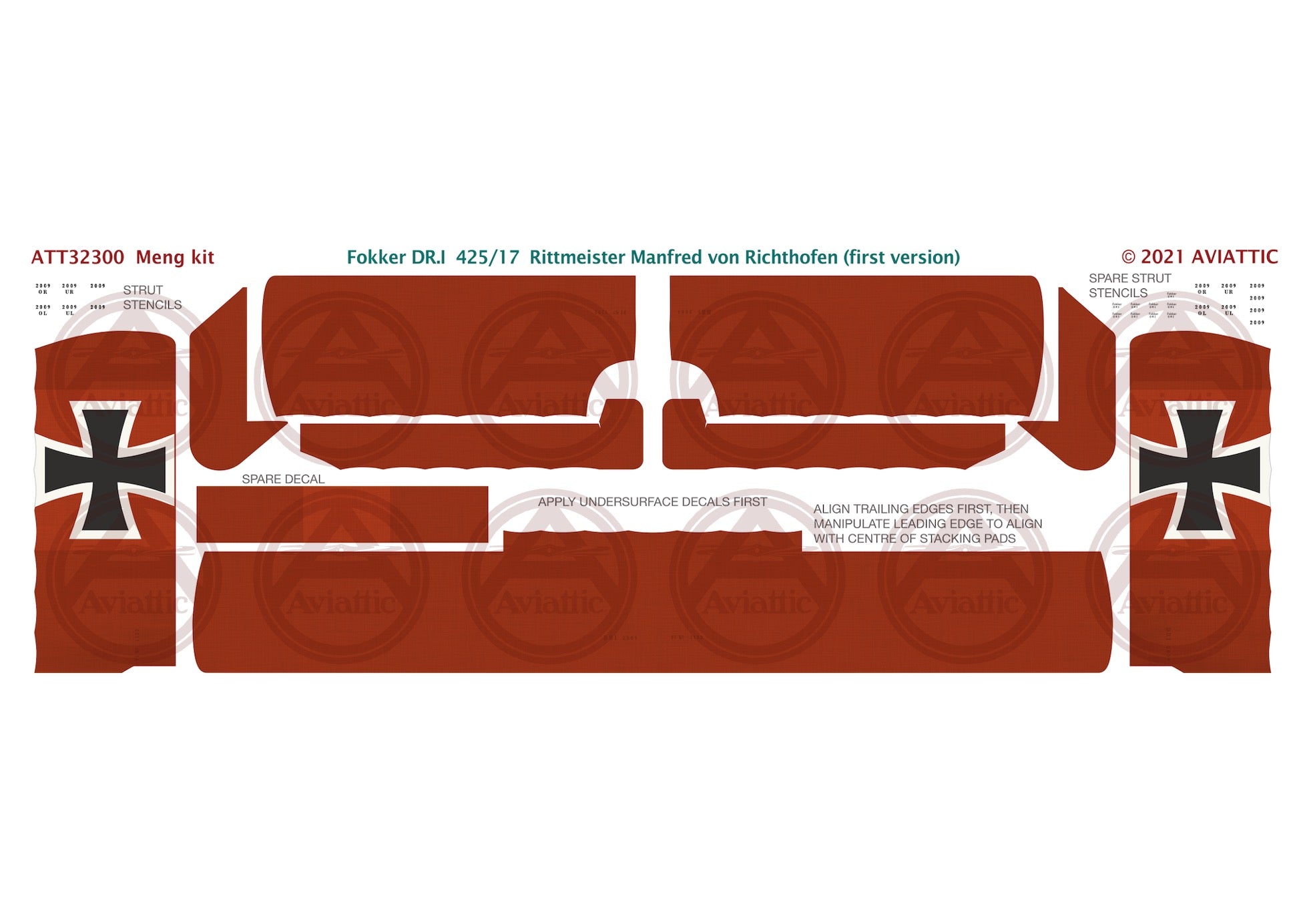 1/32 - Meng - Fokker Dr.I - 425/17 Rittmeister Manfred von Richthofen - 1st version