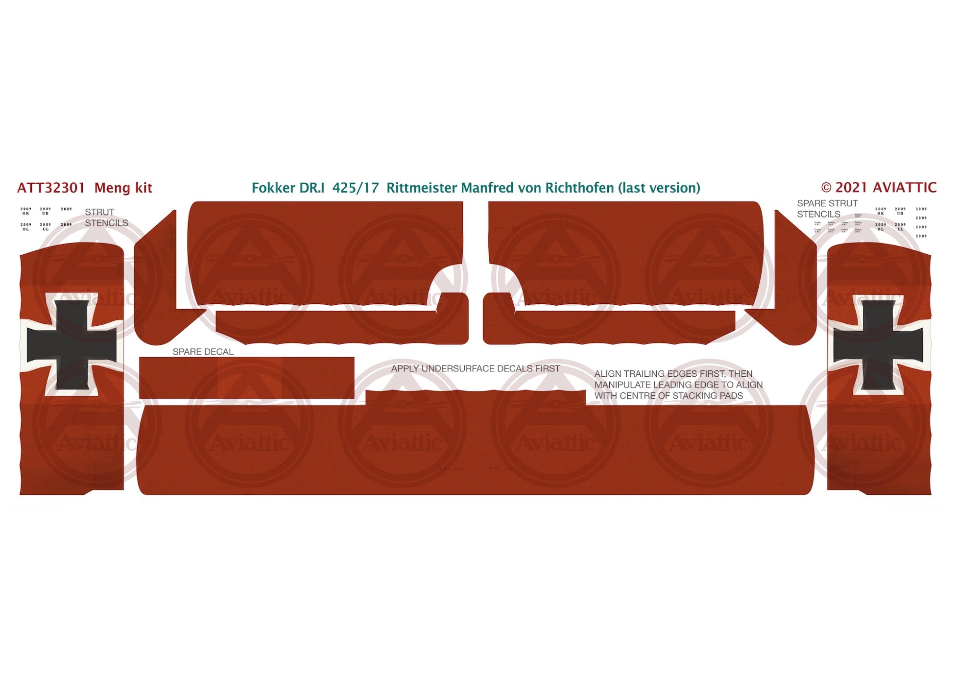 1/32 - Meng - Fokker Dr.I - 425/17 Rittmeister Manfred von Richthofen - final version