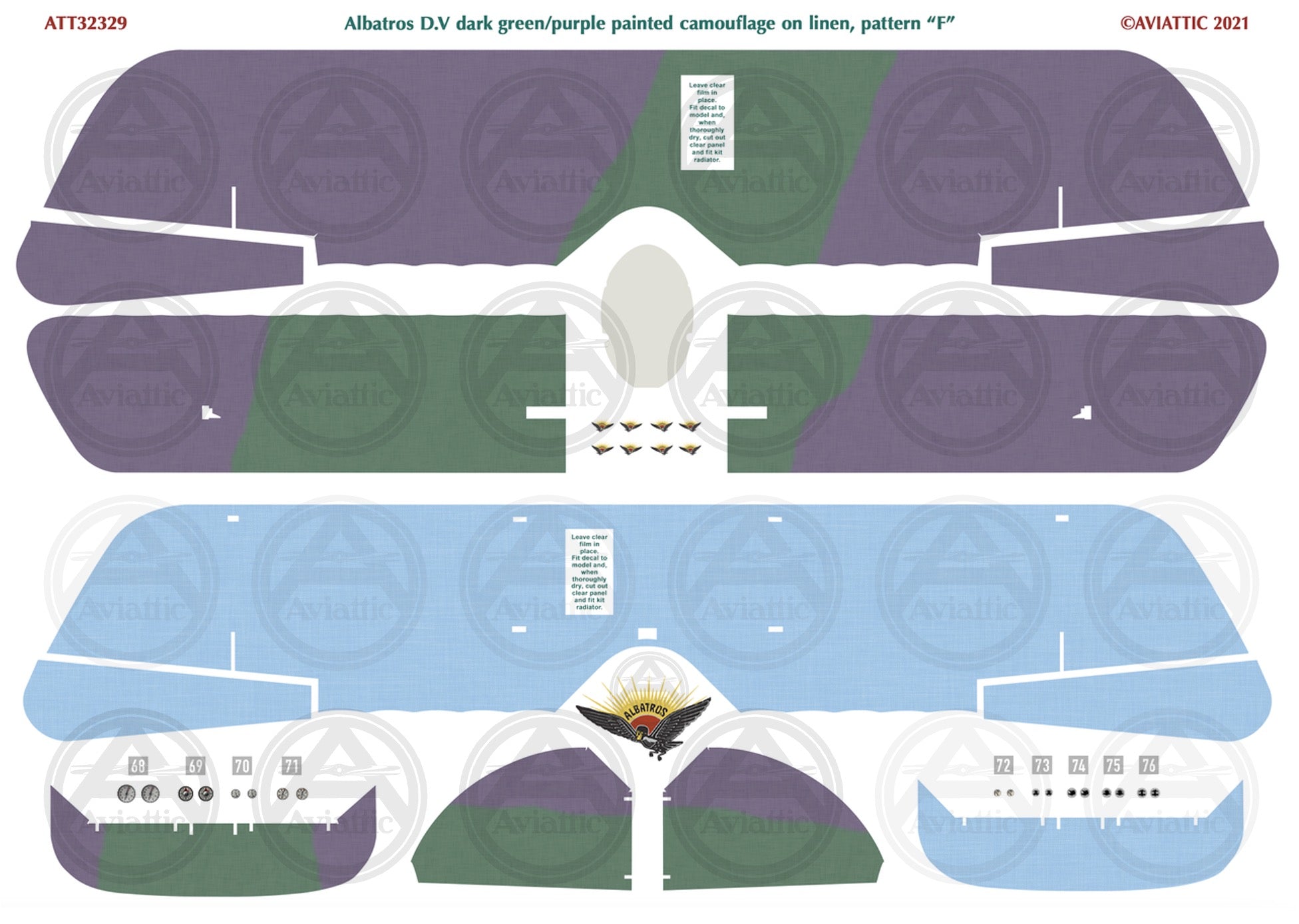 1/32 - Wingnut Wings - Albatros D.V(a) - Painted Camouflage on Linen - scheme F - factory fresh