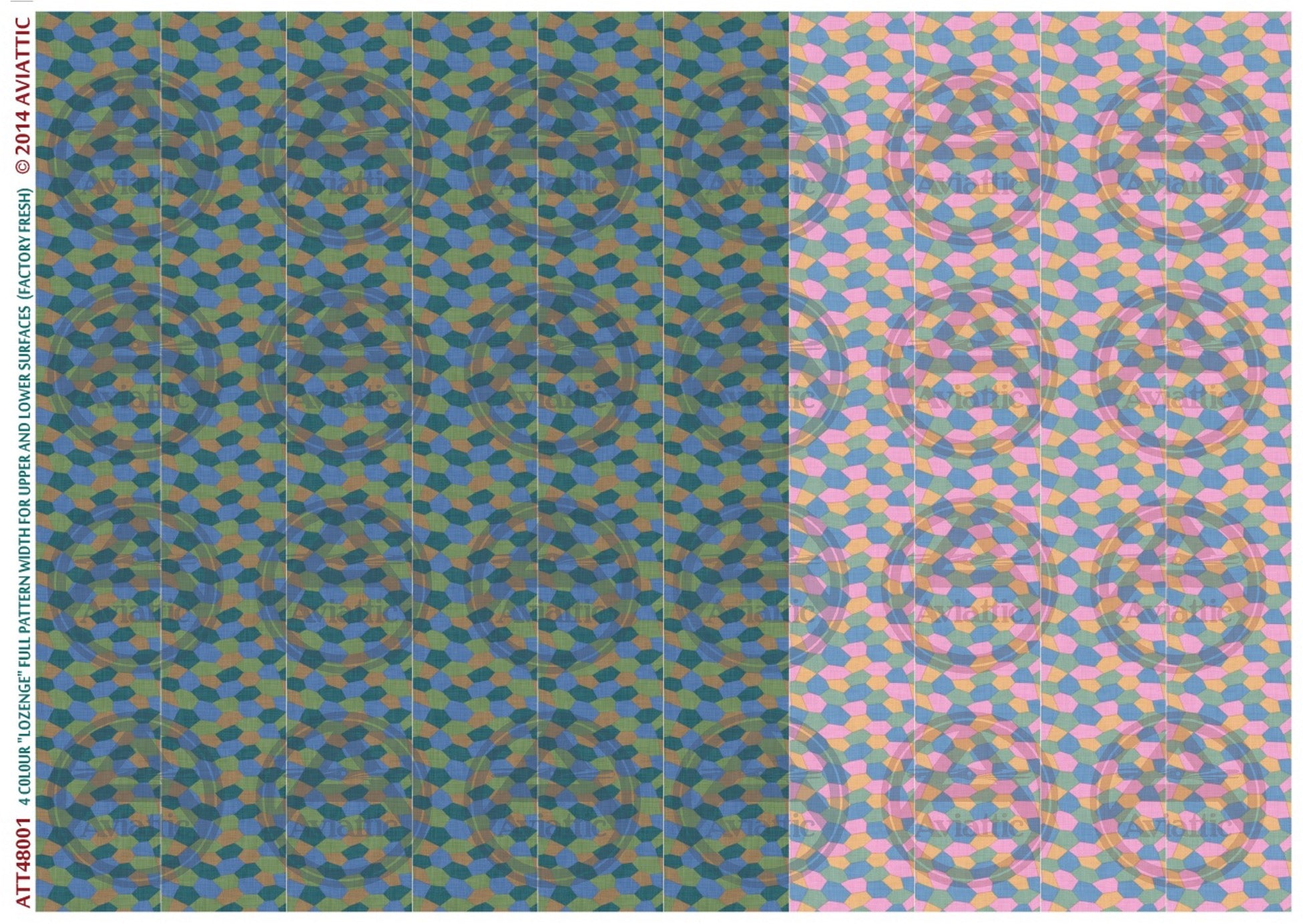 1/48 - 4 colour lozenge - full pattern - upper and lower surfaces - factory fresh