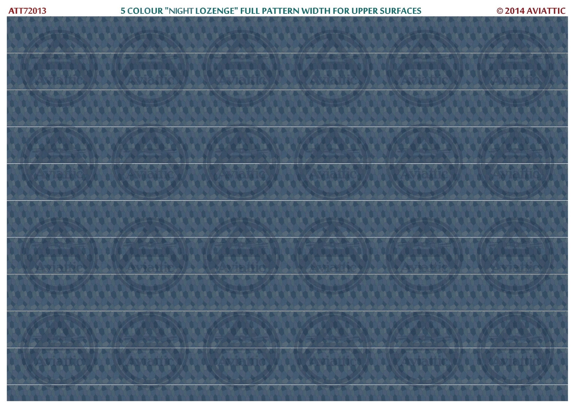1/72 - 5 colour night lozenge - full pattern - upper surfaces