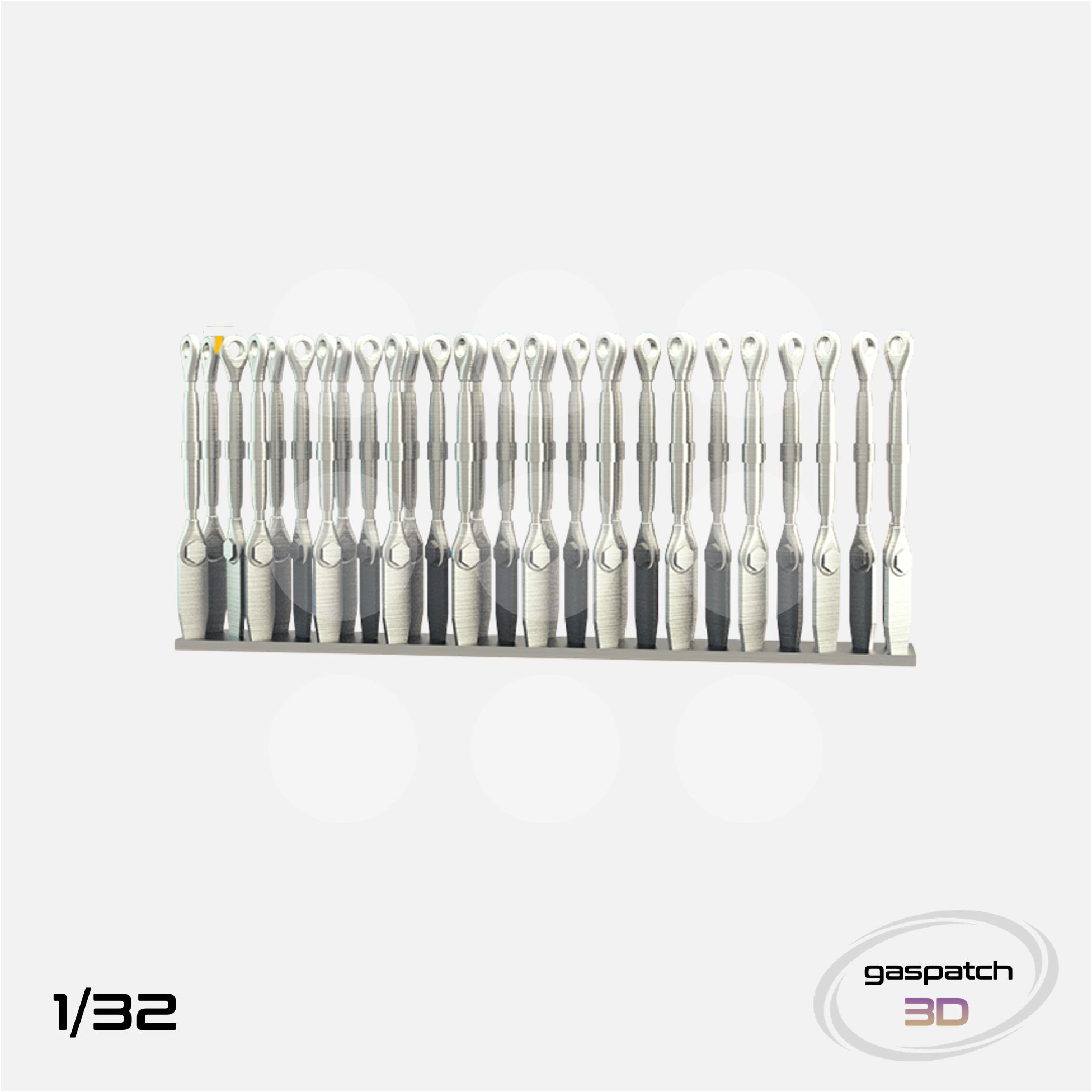 Gaspatch Models - Metal Turnbuckles Type B - 1/32 scale - 12-32005 - Gothaforce