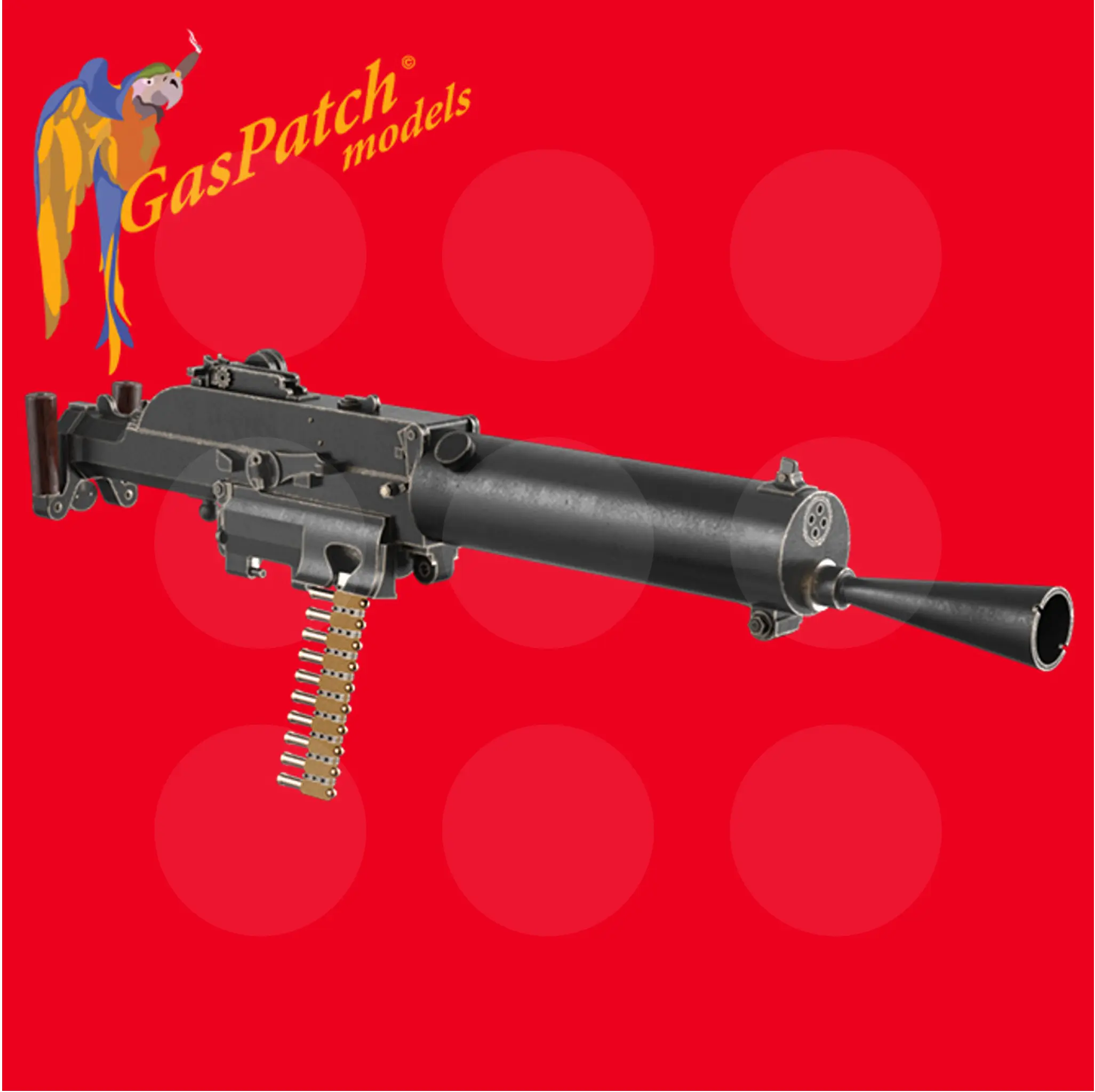 Gaspatch Models - Schwarzlose 07-12 Full Jacked Machine Gun - 1/48 scale - 17-48107