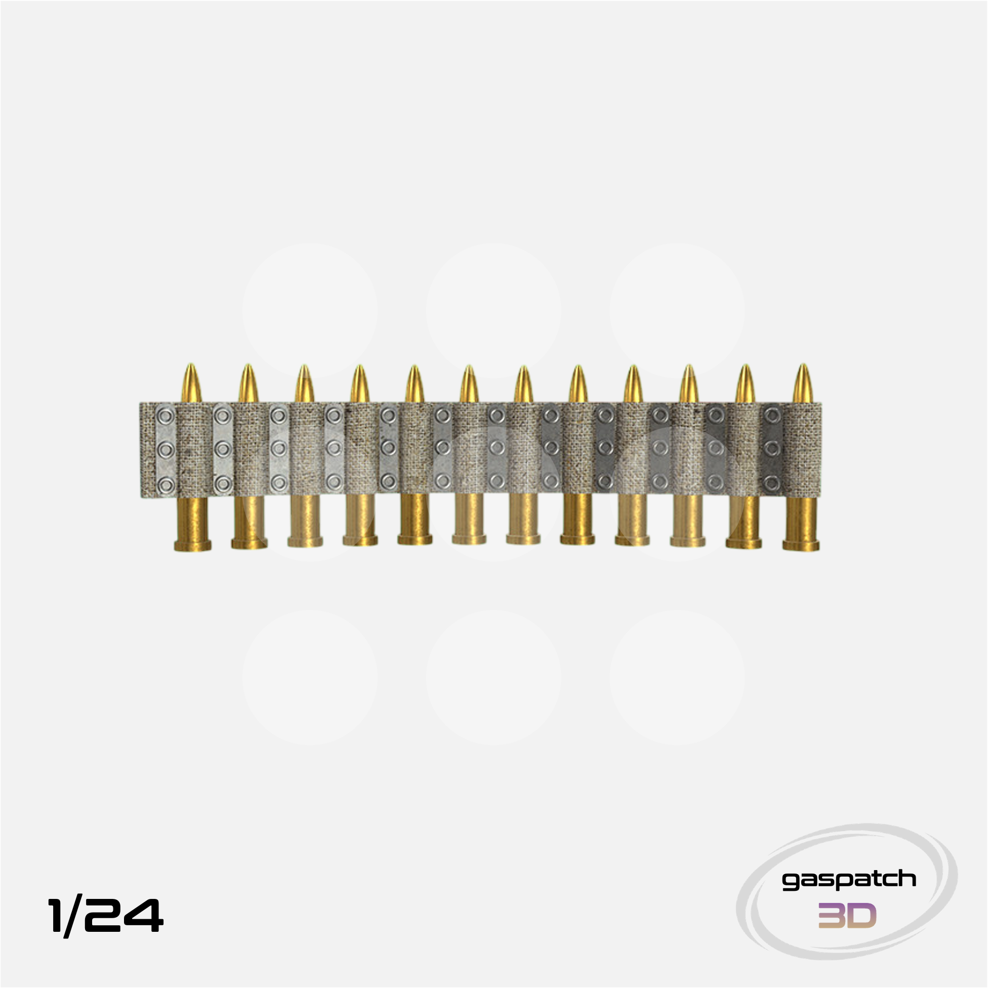 Gaspatch Models - Flexible Ammo Belt Cal WWI 300mm long - 1/24 scale - 19-24154 - Gothaforce