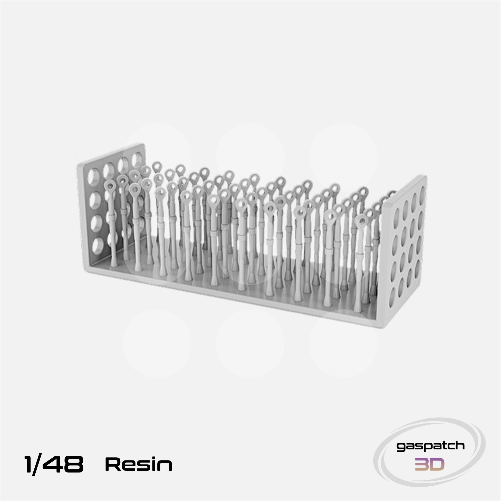 Gaspatch Models - Resin Turnbuckles Type One End - 1/48 scale - 19-48165 - Gothaforce