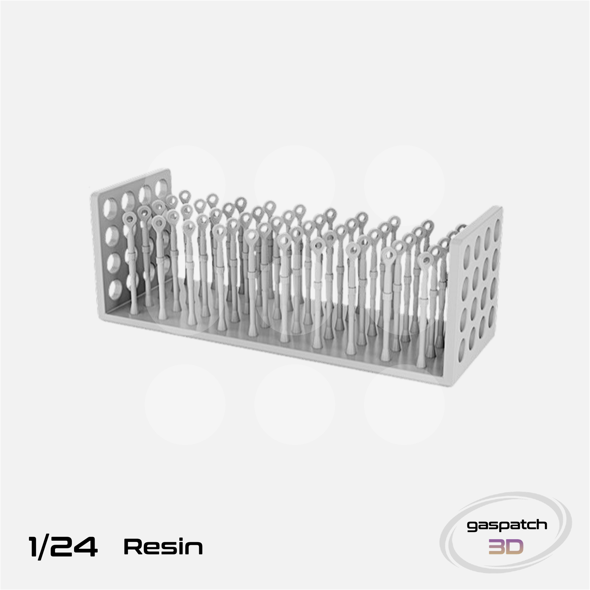 Gaspatch Models - Resin Turnbuckles Type One End - 1/24 scale - 20-24230 - Gothaforce