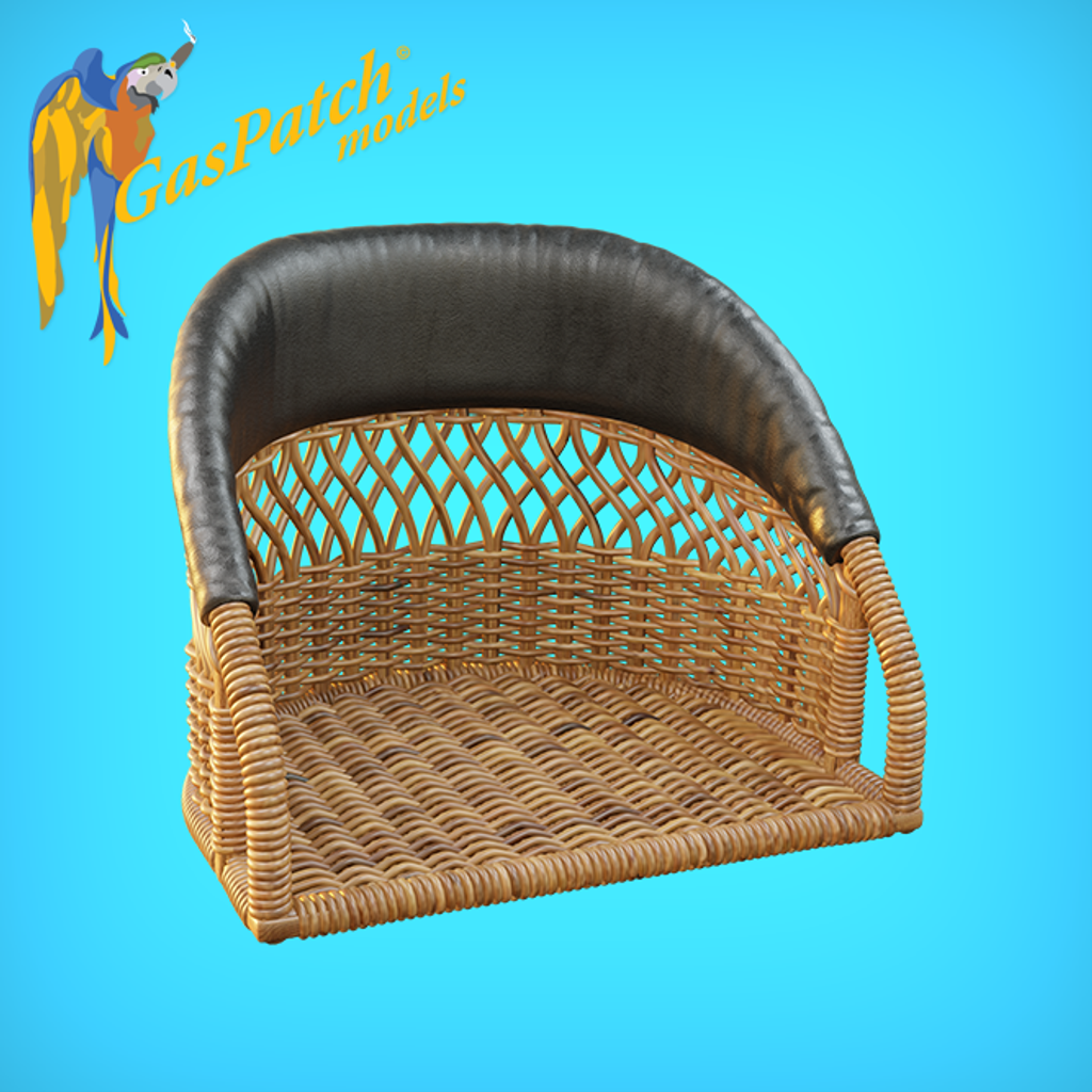 1/32 British Wicker Seats Perforated Back Short Small Leather Pad & Tall Big Leather Pad