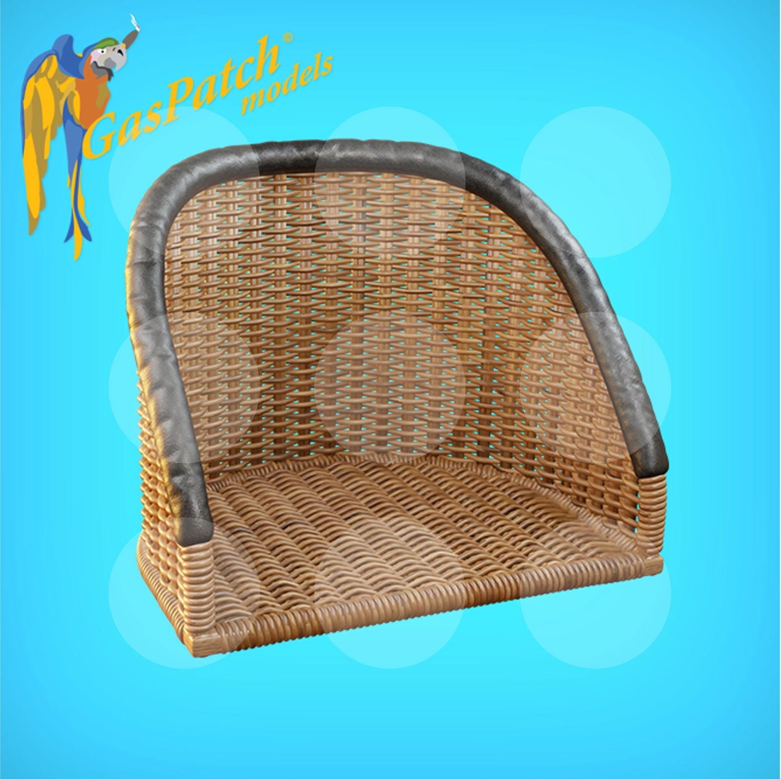 1/32 British Wicker Seats Full Back Short & Tall Small Leather Pad - Gothaforce